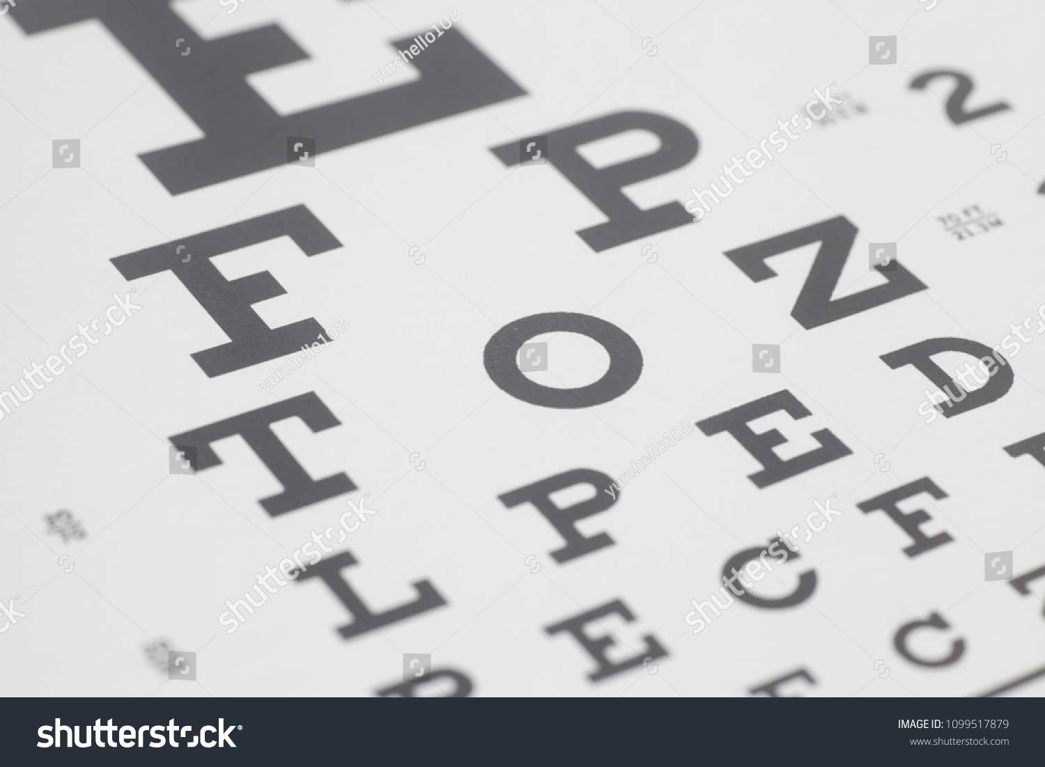 Eyesight test chart #1099517879