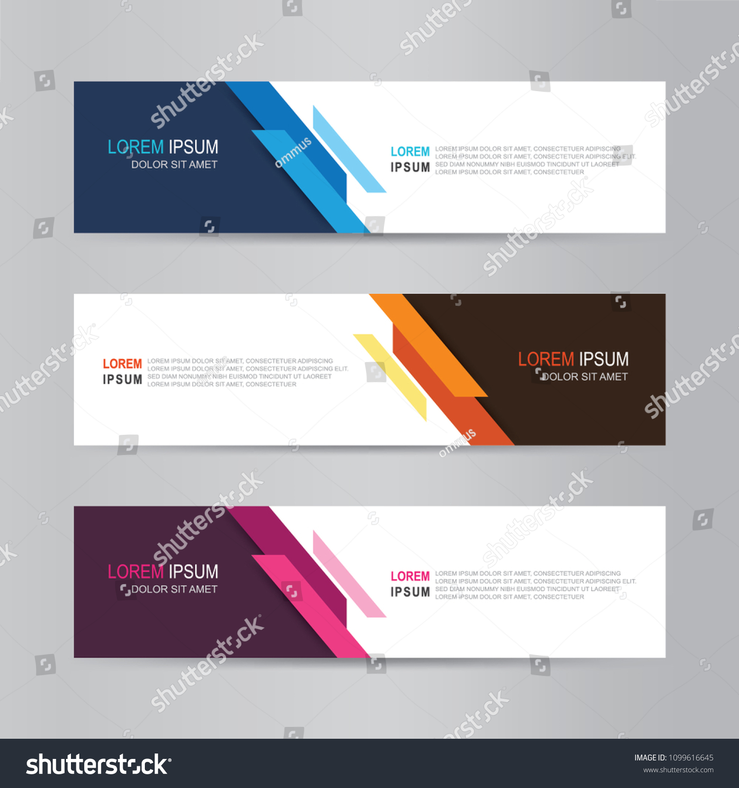 Vector abstract banner design. modern web template #1099616645
