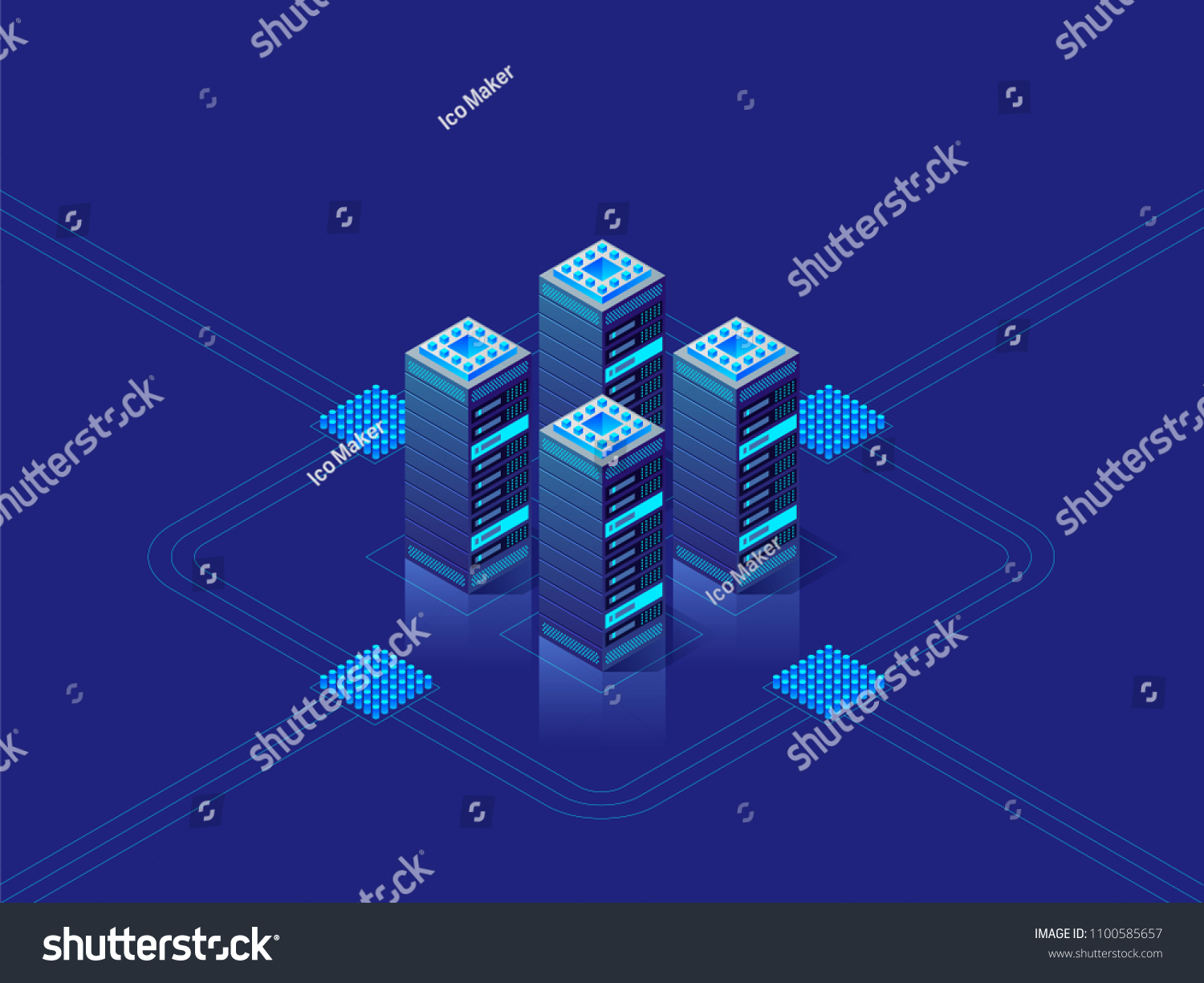 Data center concept. Abstract high technology - Royalty Free Stock ...