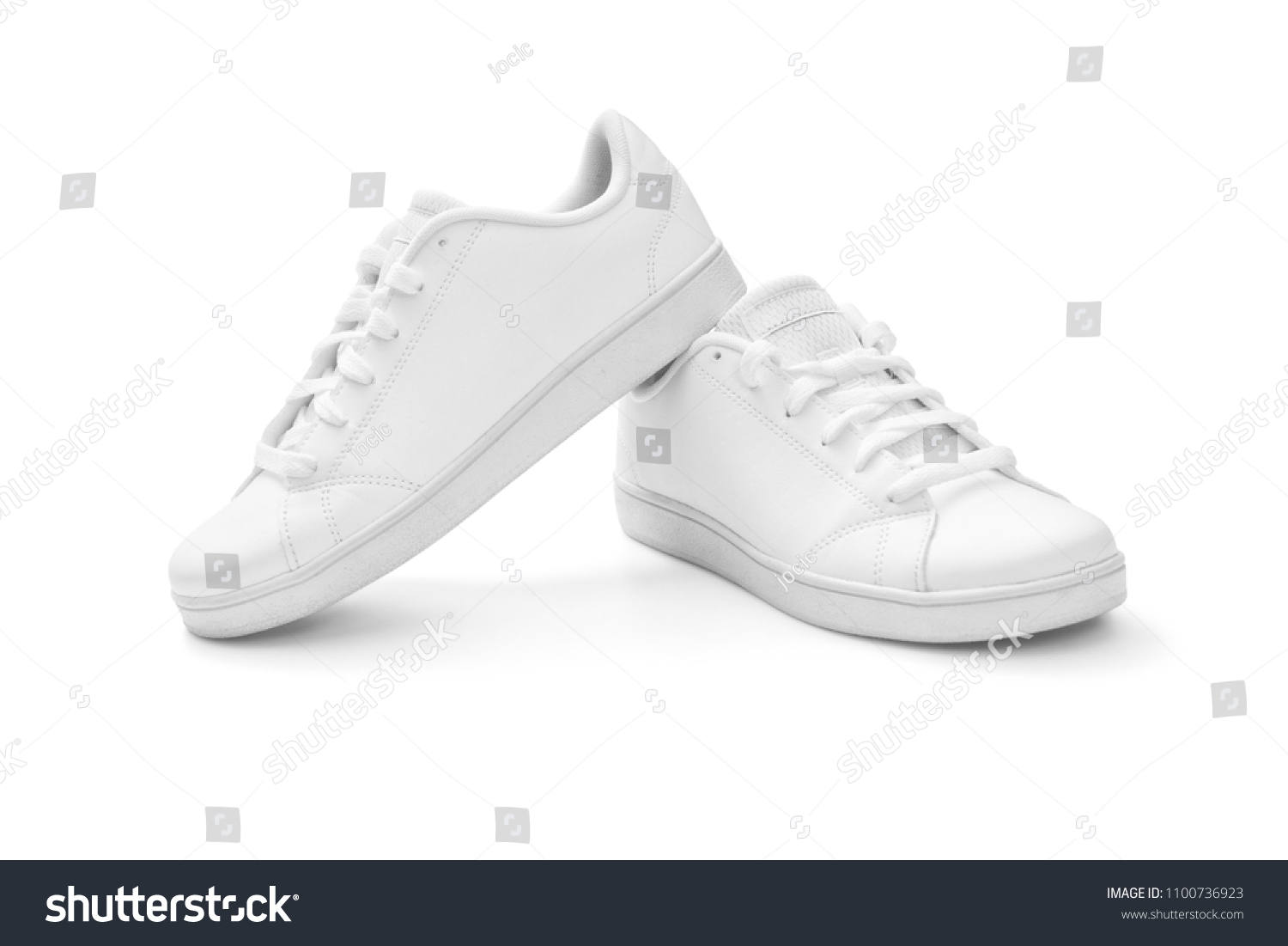 White sneakers on white background, including clipping path #1100736923