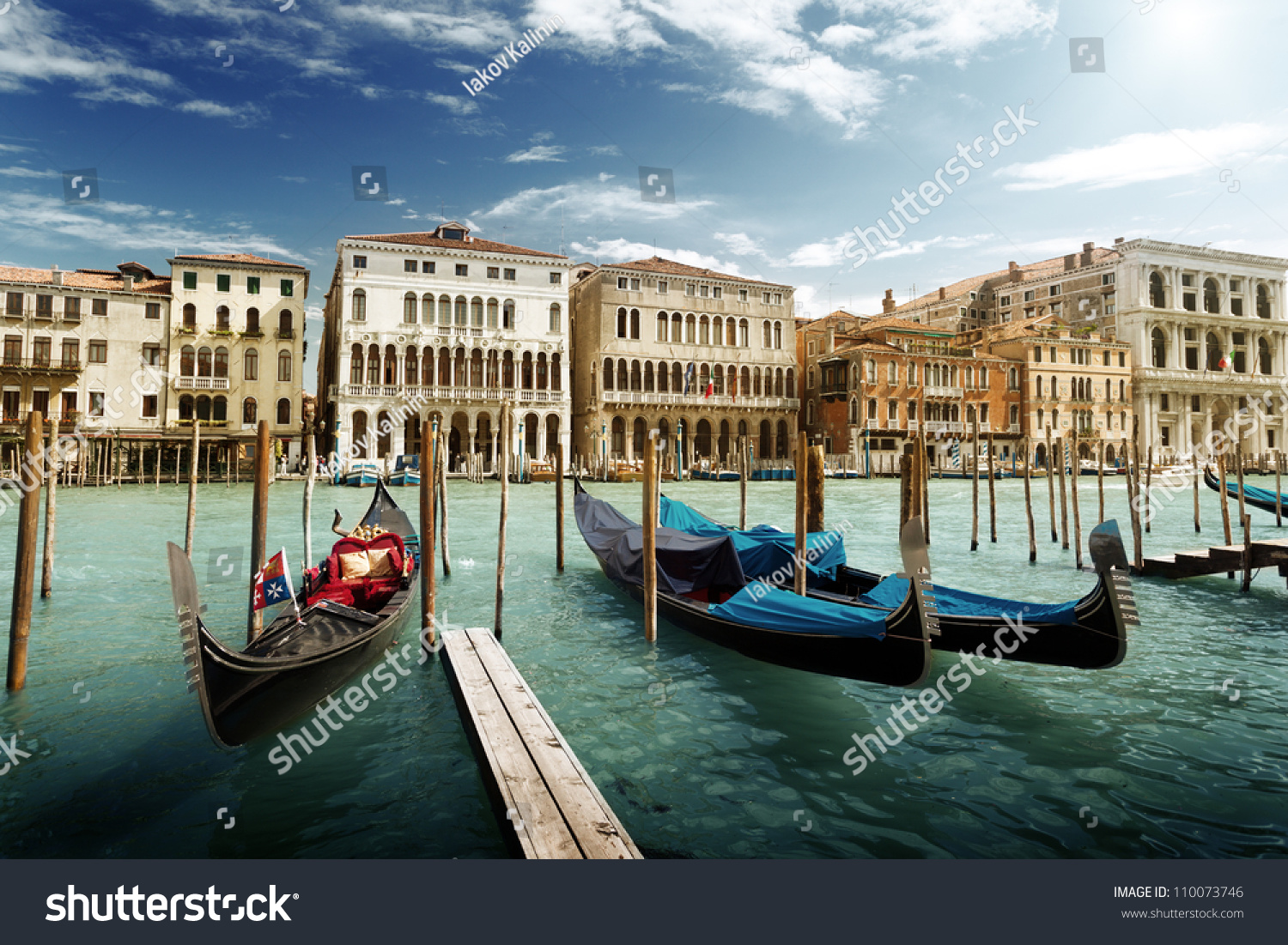 gondolas in Venice, Italy. #110073746