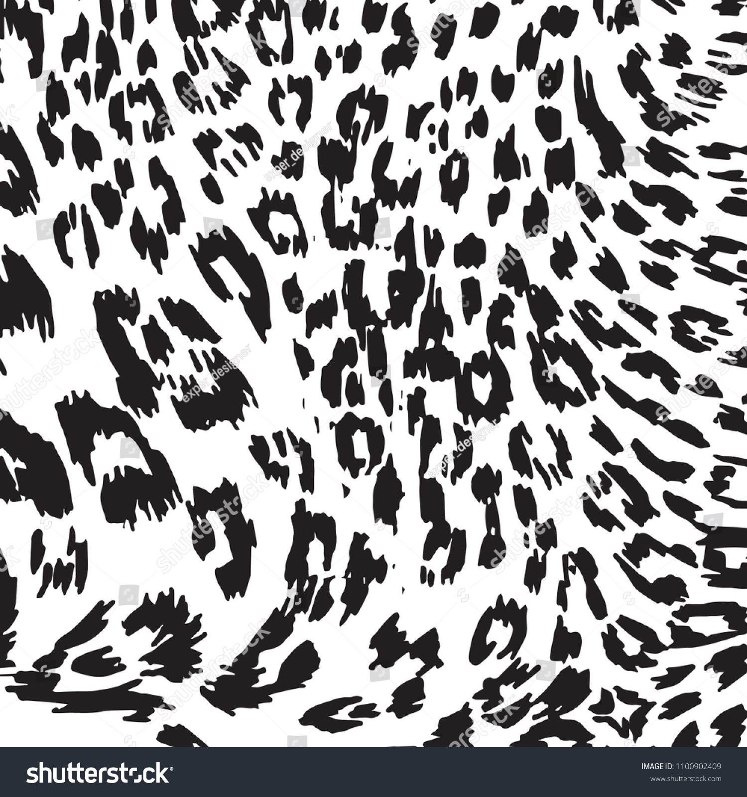 animal skin leopard pattern in vector #1100902409