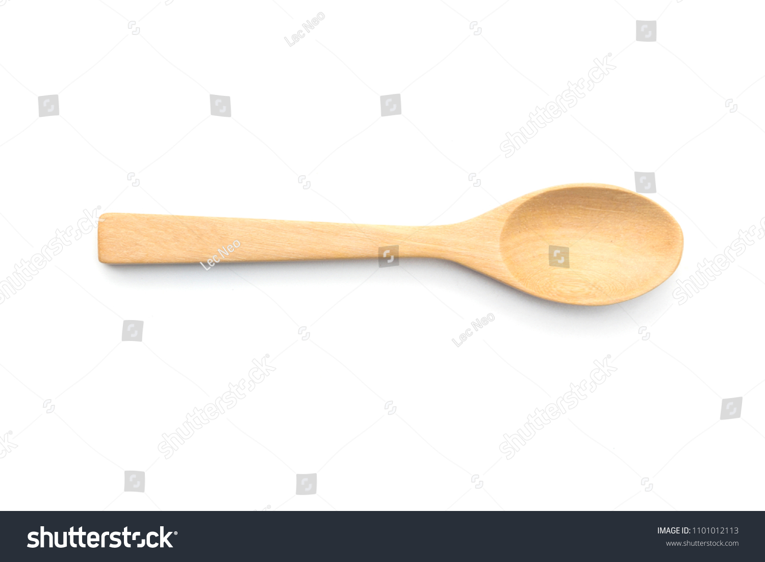 wooden spoon isolated on white background. #1101012113