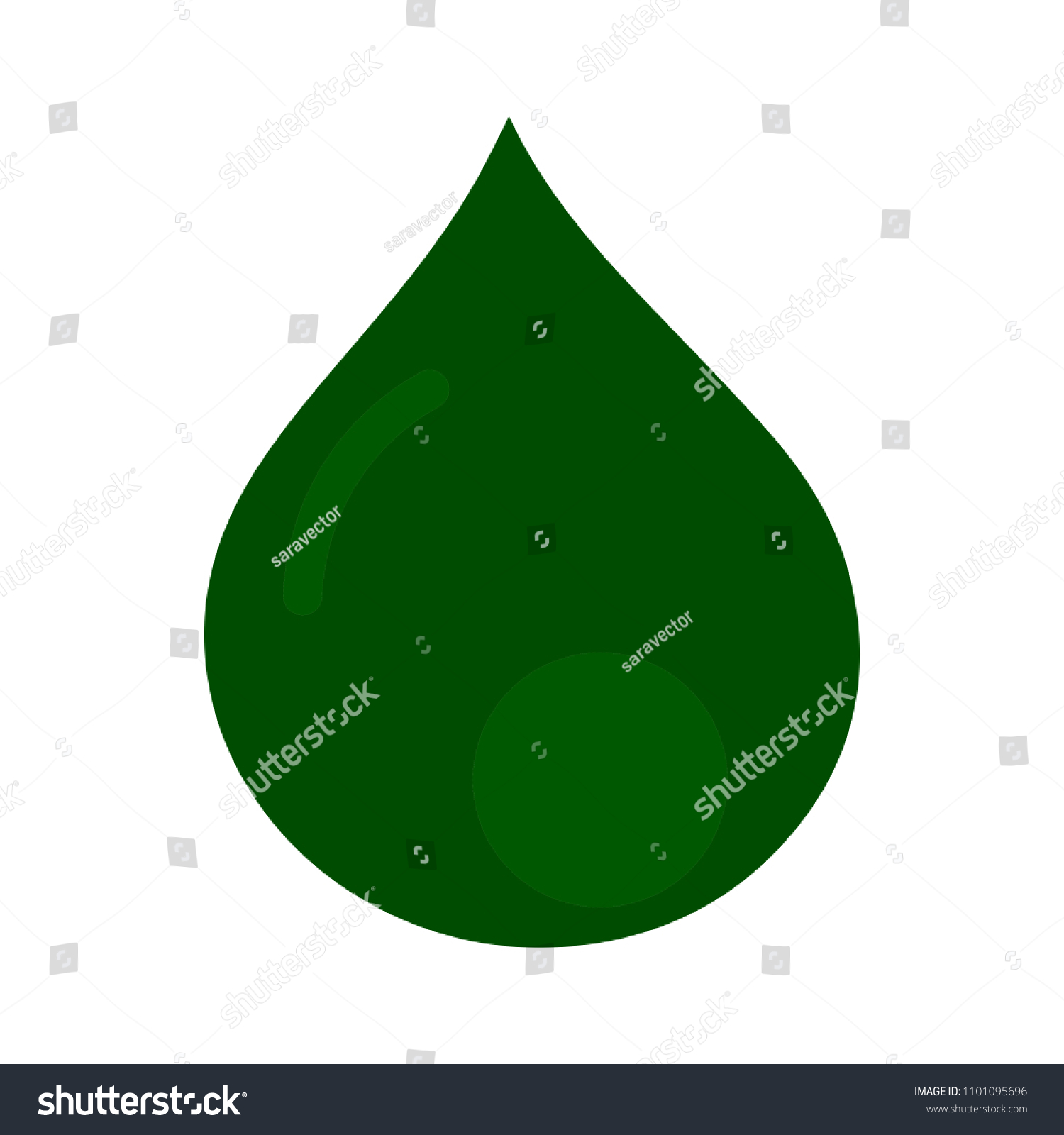 vector water drop illustration, nature rain symbol isolated #1101095696