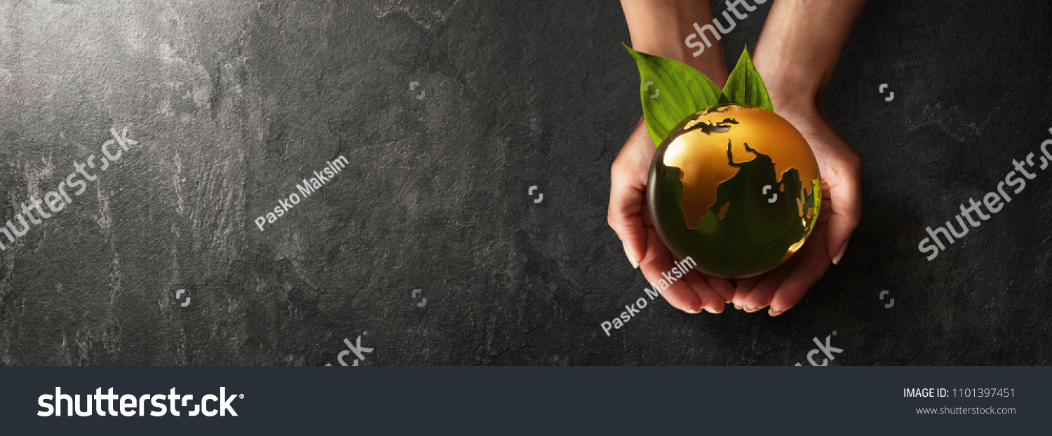 Green Planet in Your Hands. Save Earth. Environment Concept #1101397451