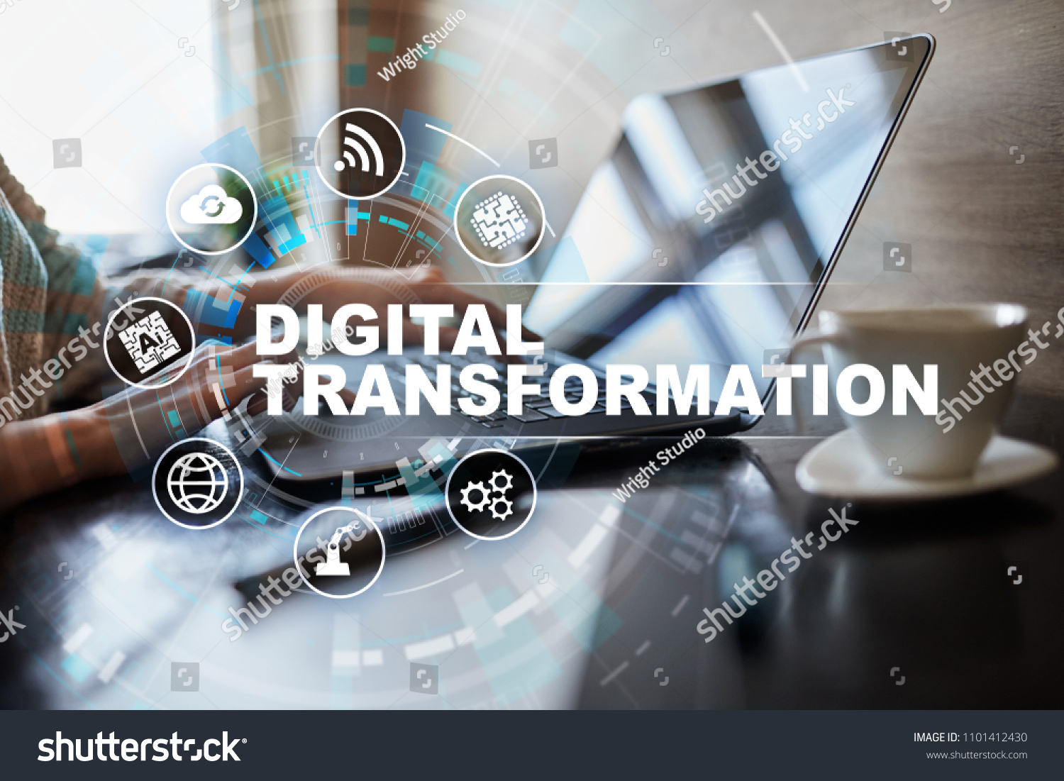 Digital transformation, Concept of digitization of business processes and modern technology. #1101412430