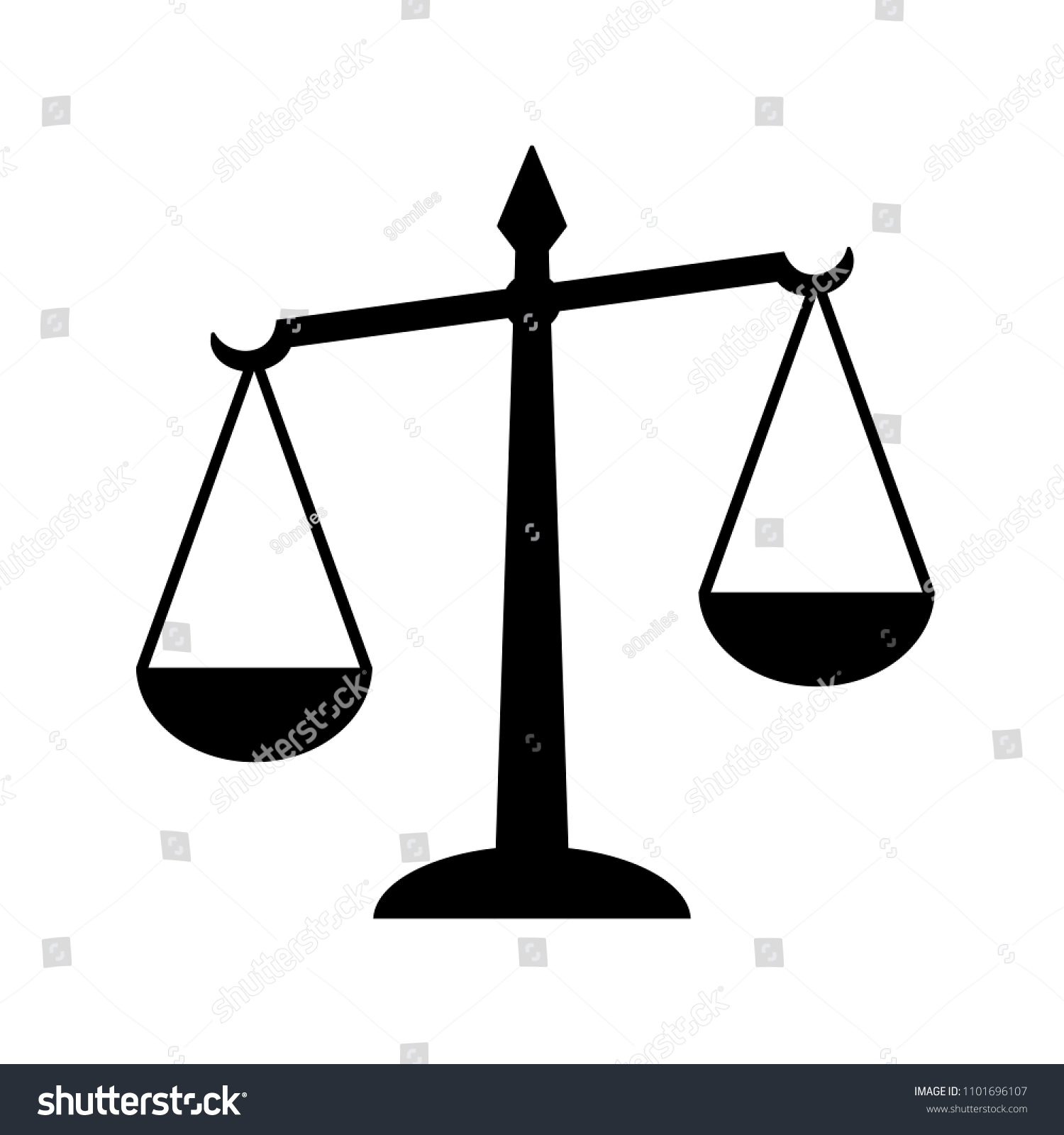 Law scales of justice icon. Symbol of law - Royalty Free Stock Vector ...