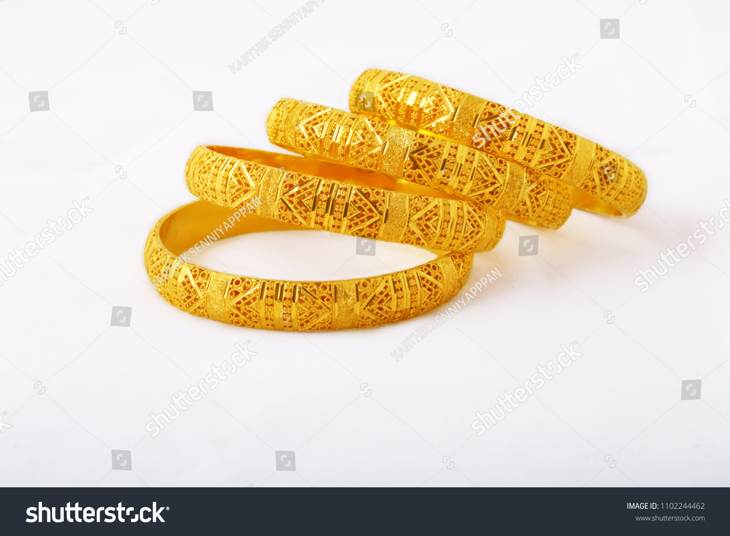 Designer Gold Bangles #1102244462