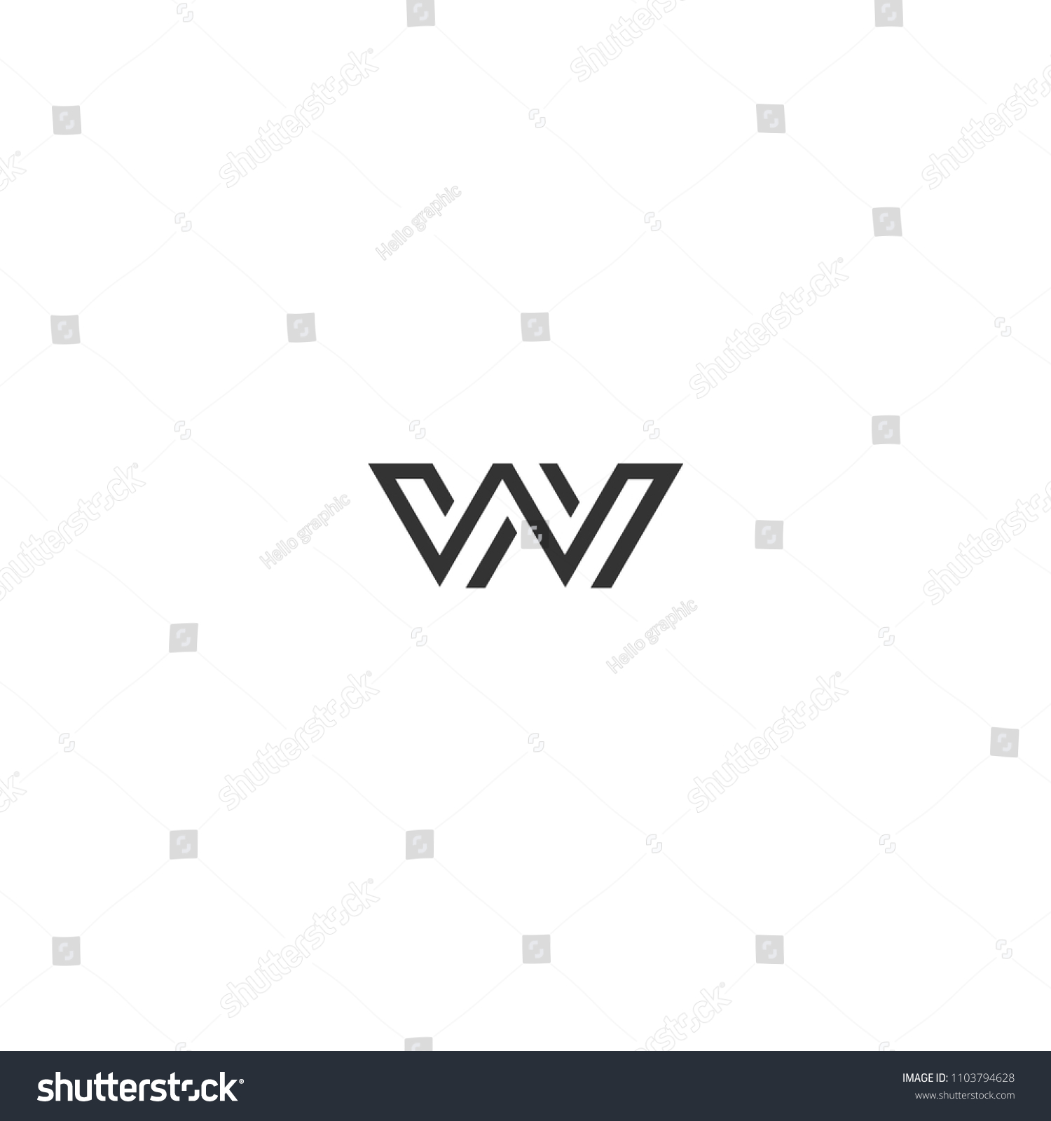 wn/nw /w logo - Royalty Free Stock Vector 1103794628 - Avopix.com