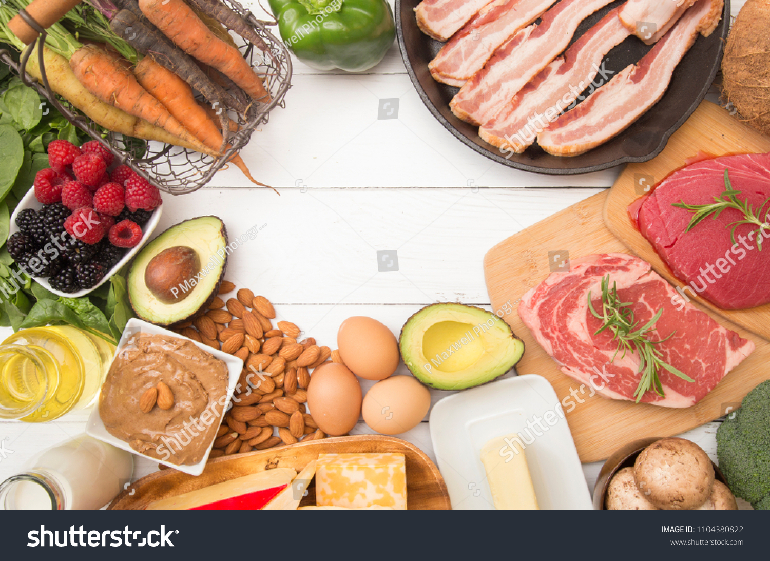 Various Foods that are Perfect for High Fat, Low Carb Diets such as Keto #1104380822
