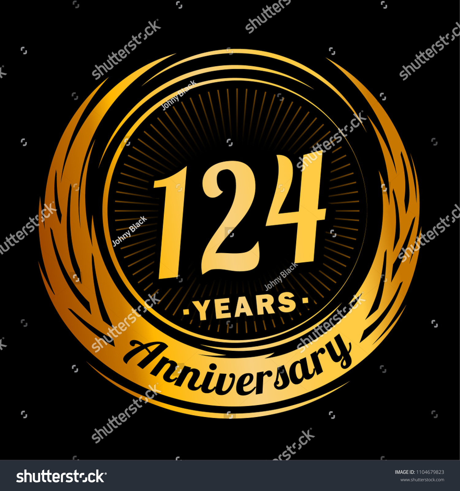 124 years anniversary. Anniversary logo design. - Royalty Free Stock ...