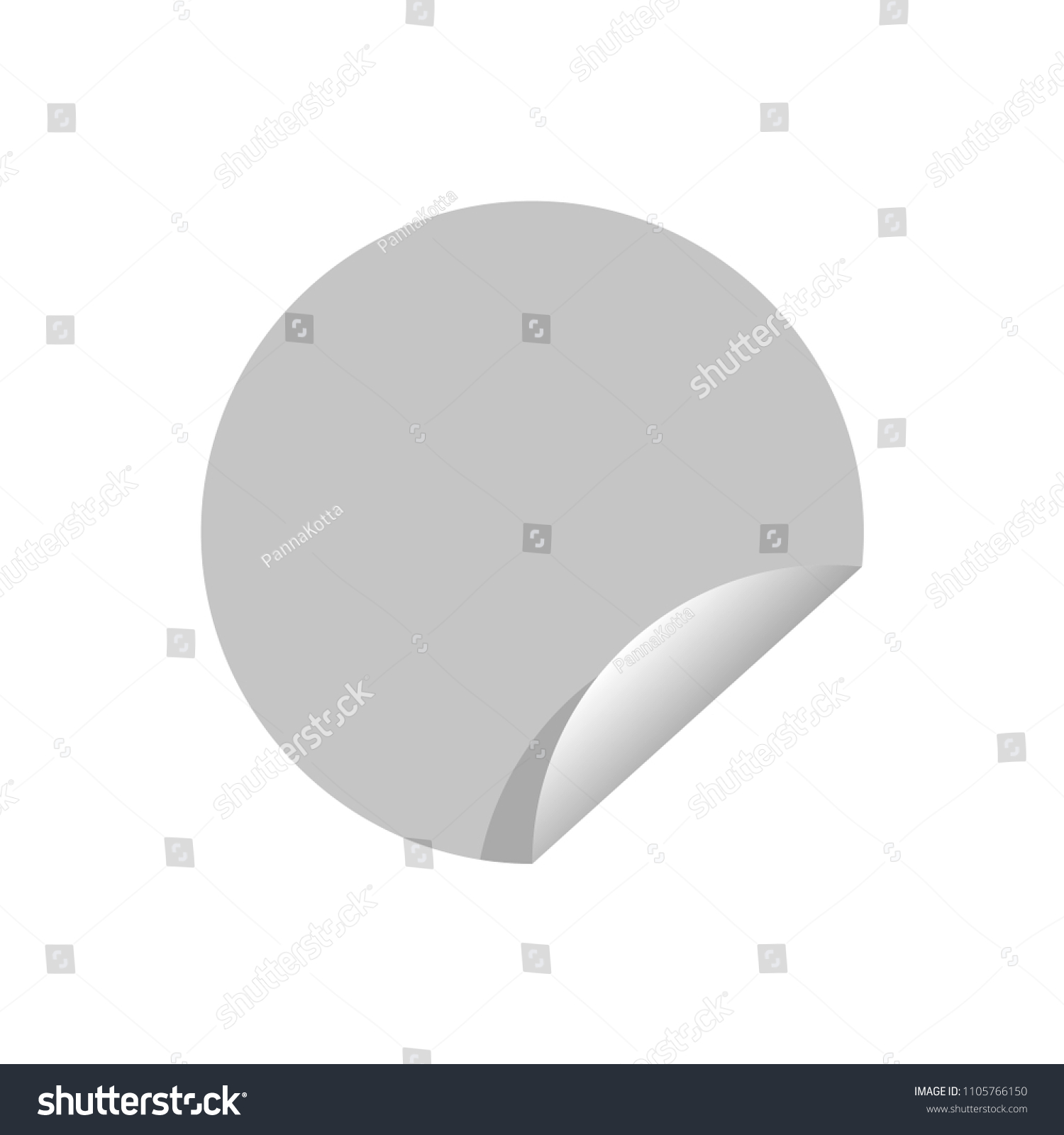 Round paper sticker isolated on white background #1105766150