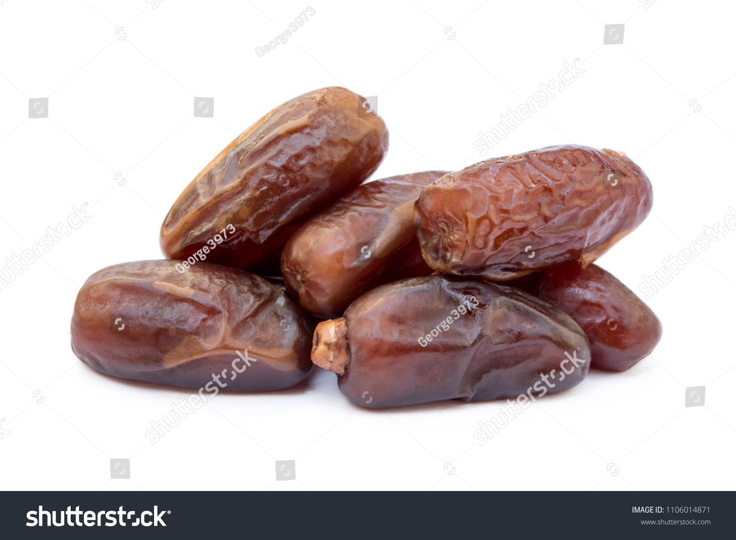 Dried sweet dates isolated on a white background #1106014871