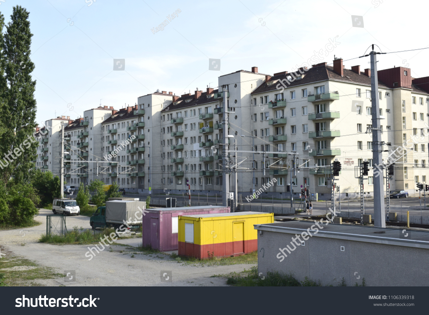 VIENNA, AUSTRIA - MAY 31, 2018: Old social housing blocks in the 2nd district (Leopoldstadt) of Vienna #1106339318