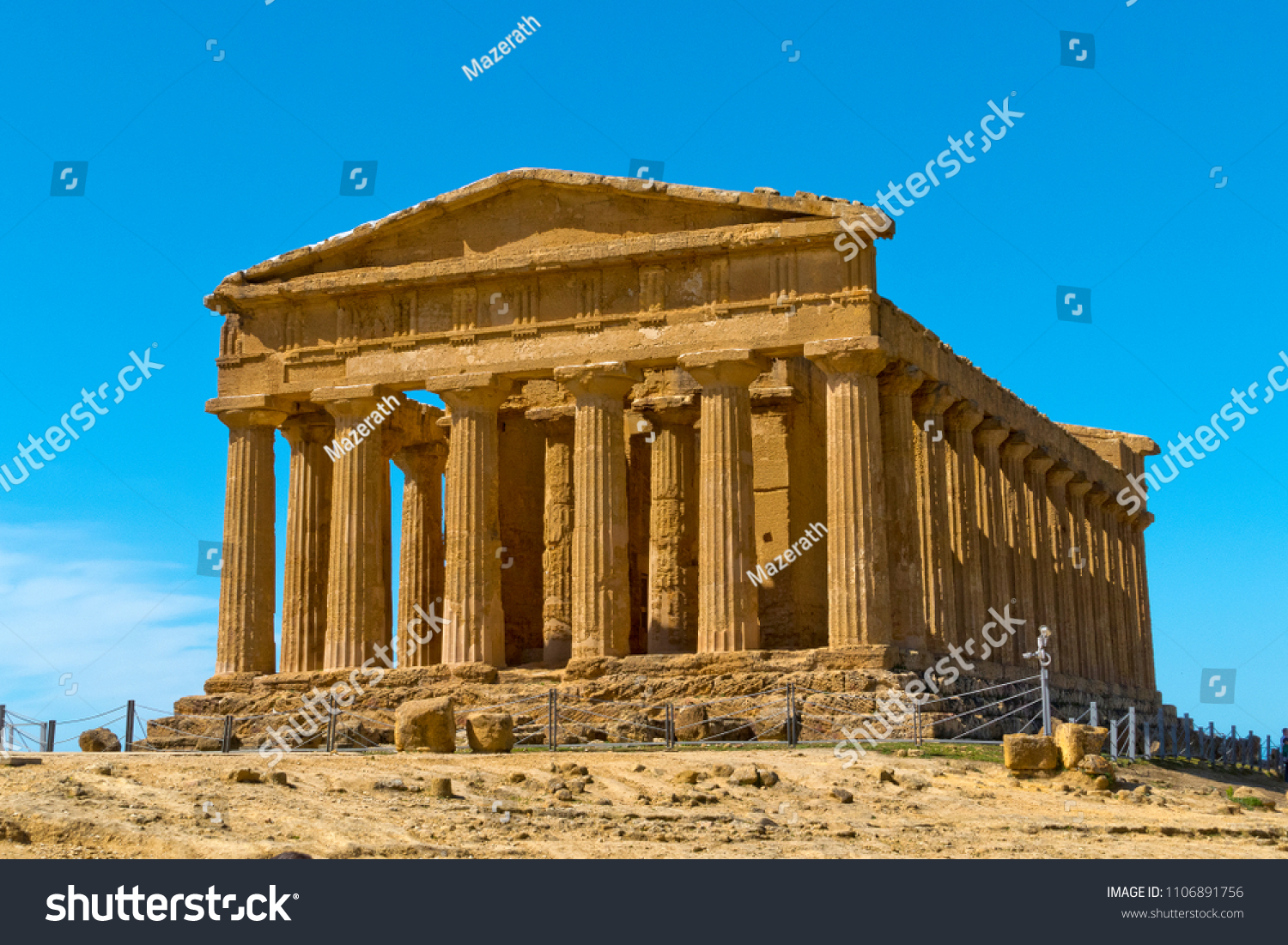 Valley of the Temples (Valle dei Templi) - The Temple of Concordia,  an ancient Greek Temple built in the 5th century BC, Agrigento, Sicily
 #1106891756