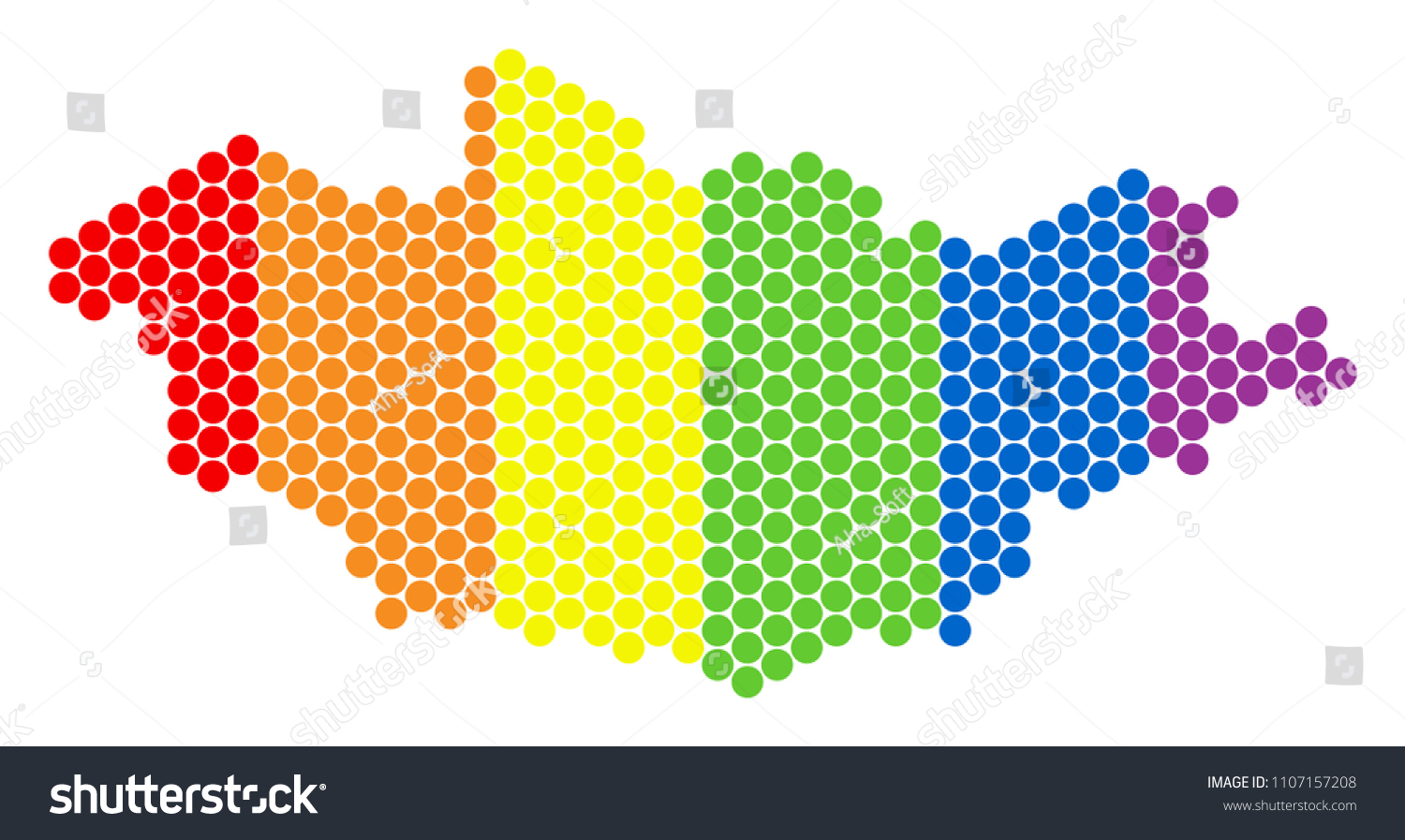 A Dotted Lgbt Mongolia Map For Lesbians Gays Royalty Free Stock Vector 1107157208 3251