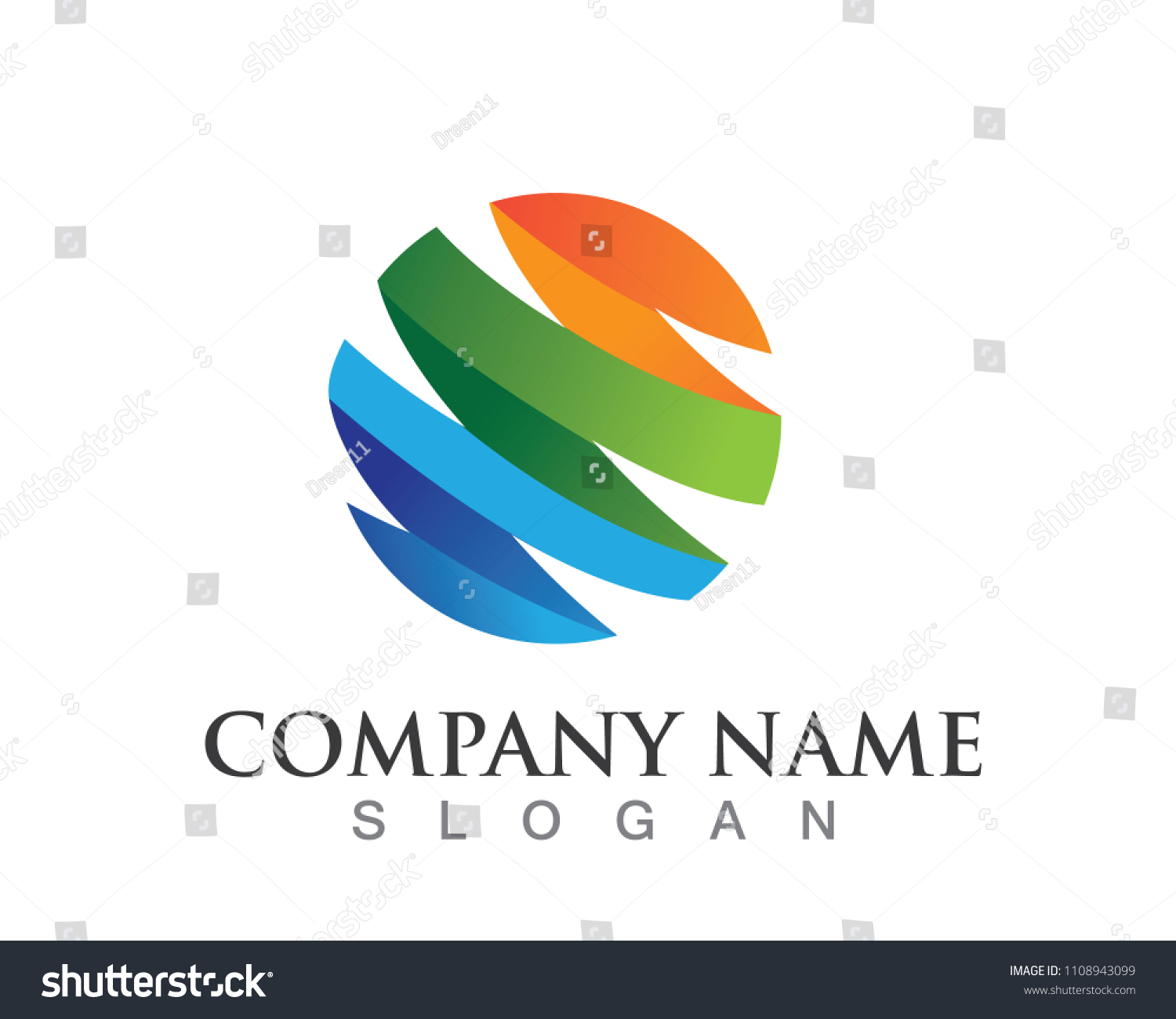 Globe world symbols logo - Royalty Free Stock Vector 1108943099 ...