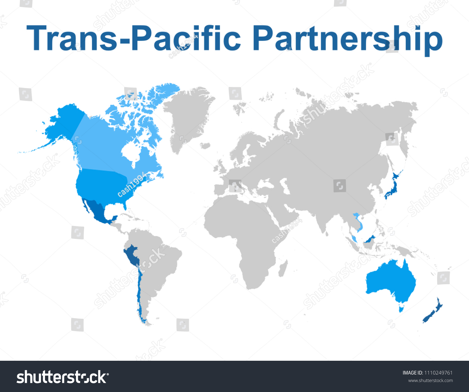 Map of Comprehensive and Progressive Agreement - Royalty Free Stock ...