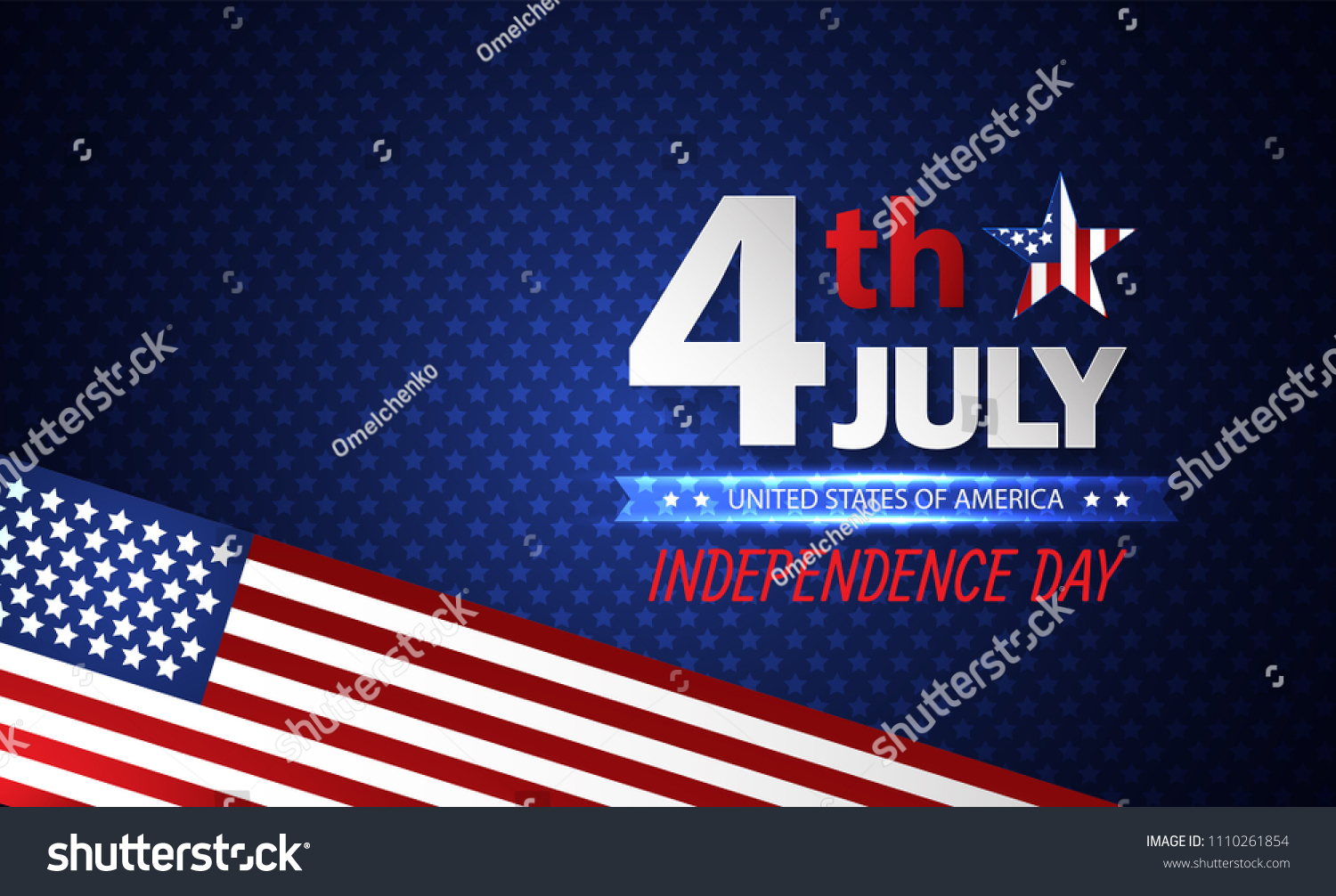 Fourth of July Independence Day. Abstract - Royalty Free Stock Vector ...