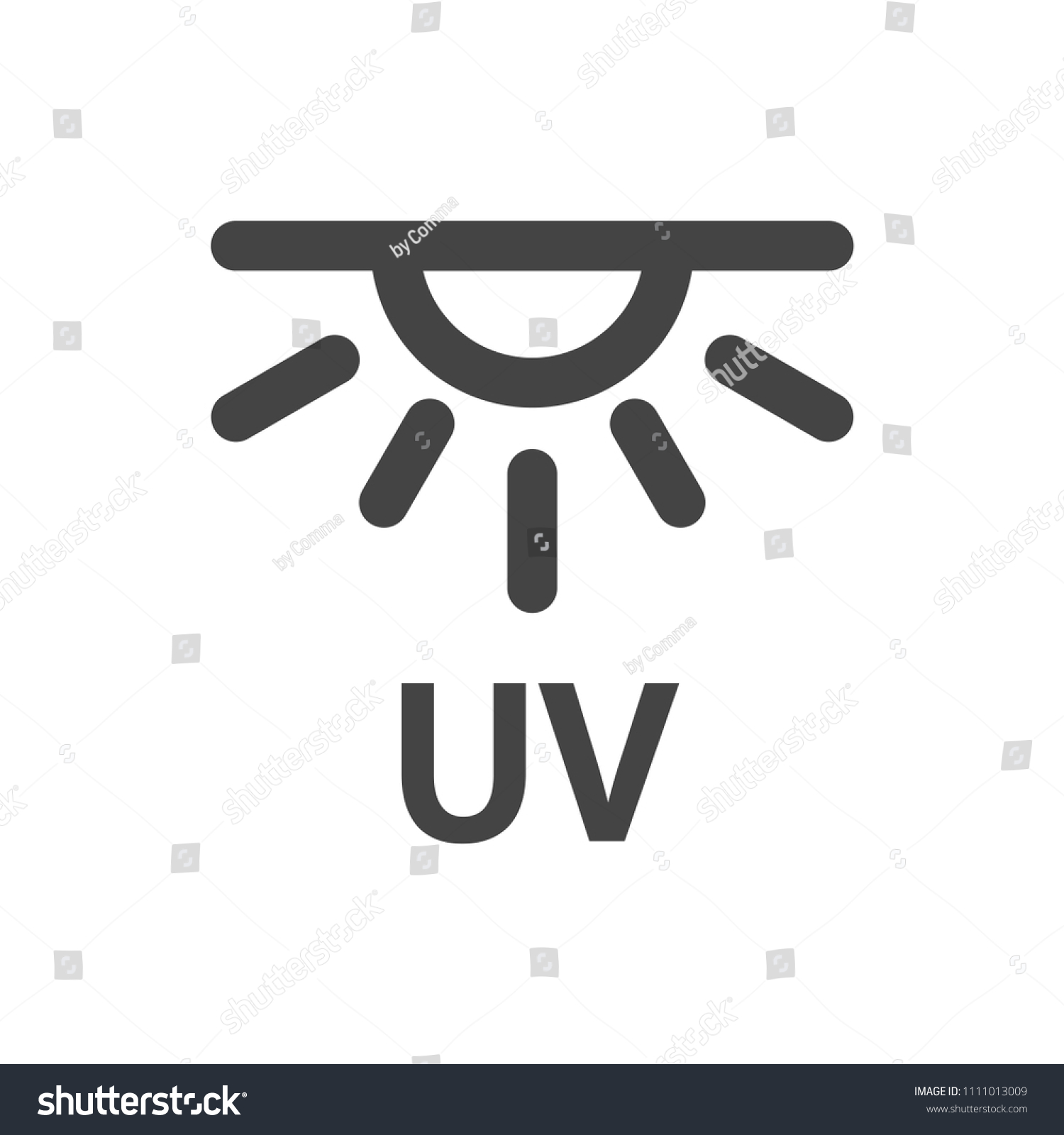 UV rays vector icon #1111013009