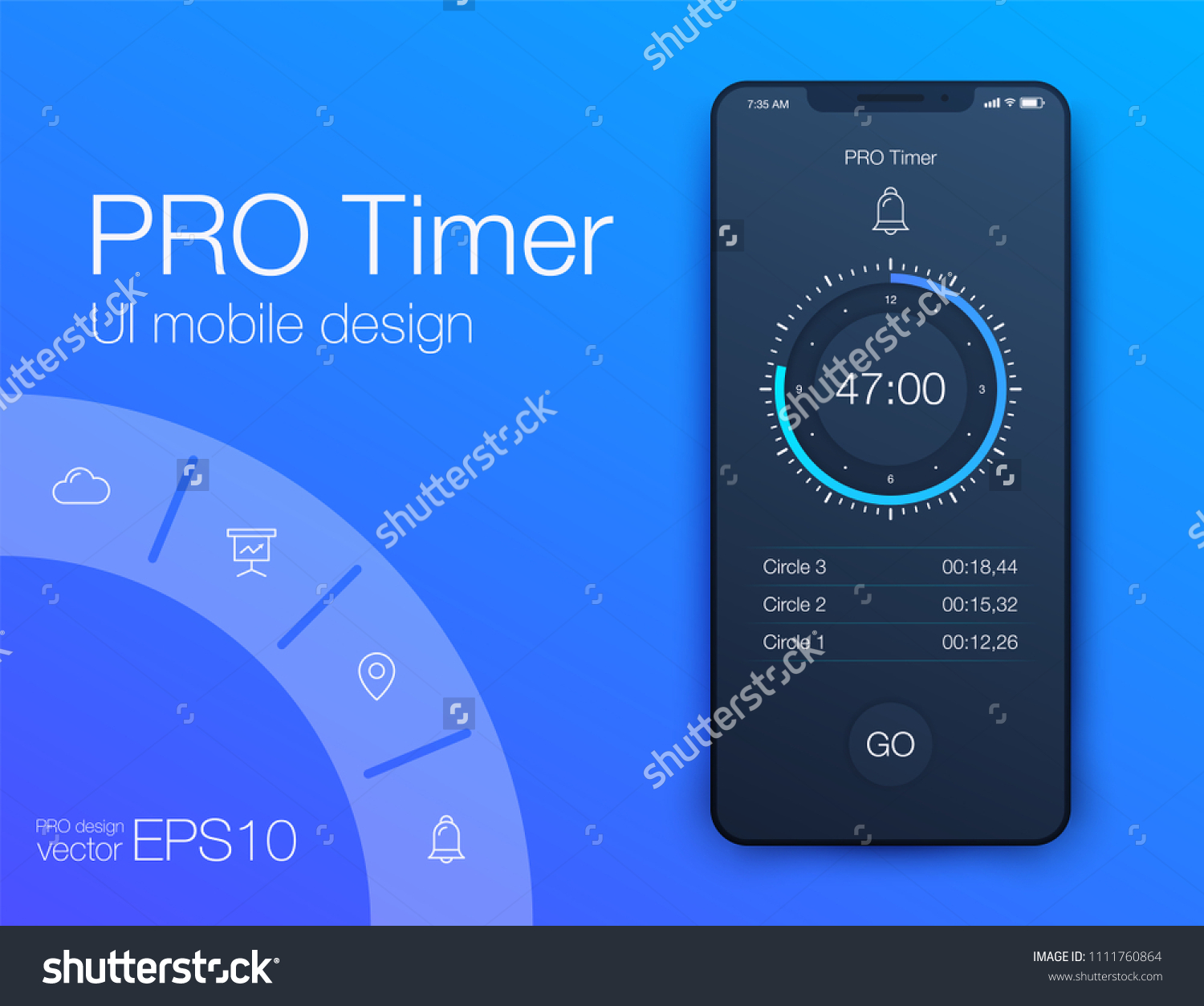 timer-clock-application-ui-design-concept-stock-royalty-free-stock