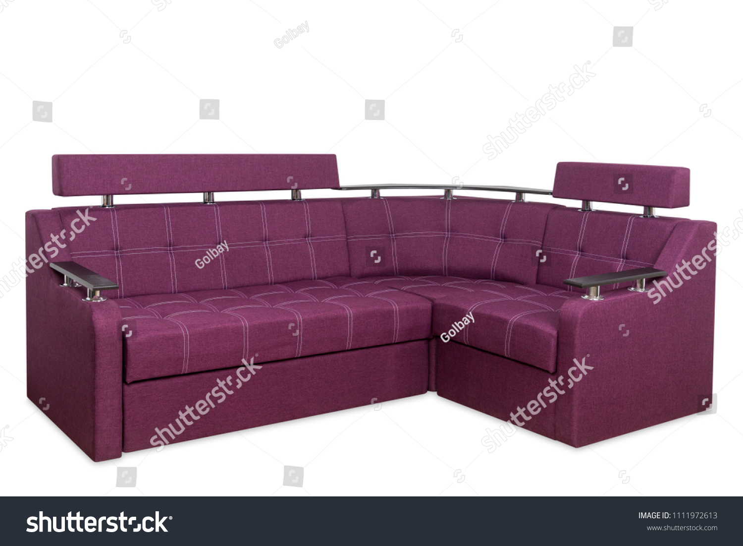 Red sofa isolated on a white background. Red sofa isolated on white include clipping path. #1111972613