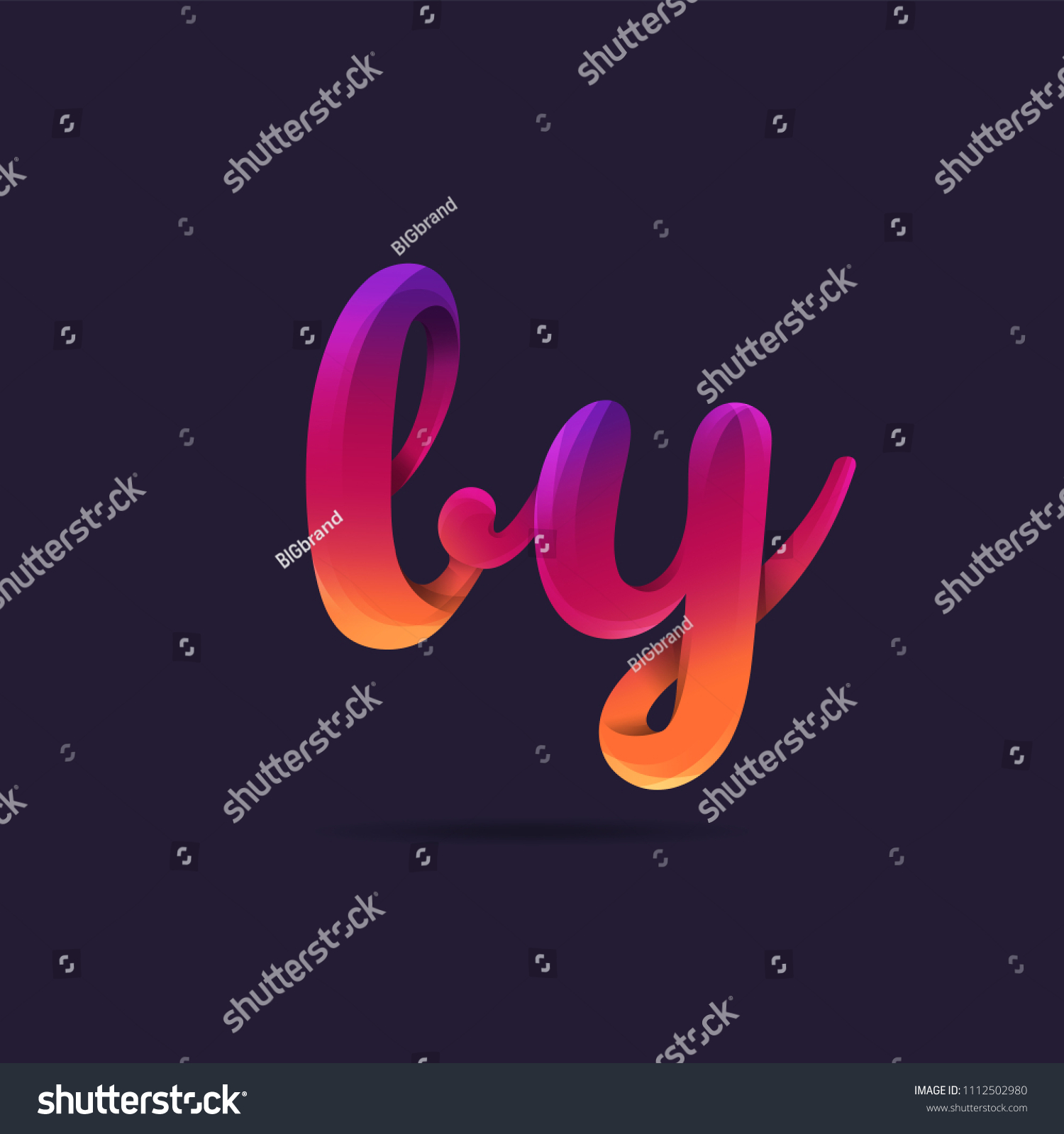 Letters B Y, B & Y logo, multi colour letters - Royalty Free Stock ...