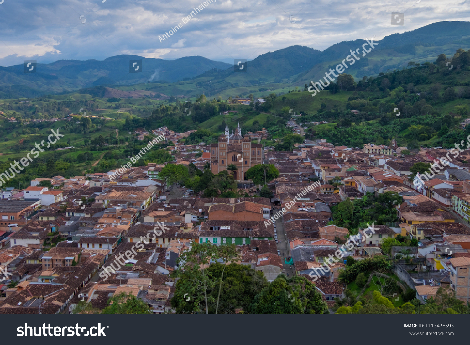View of Jericoó, Antioquia, Colombia from Morro El Salvador #1113426593