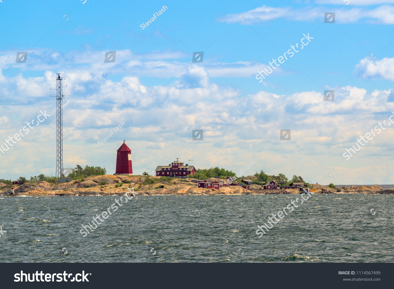 Island with a lighthouse #1114567499