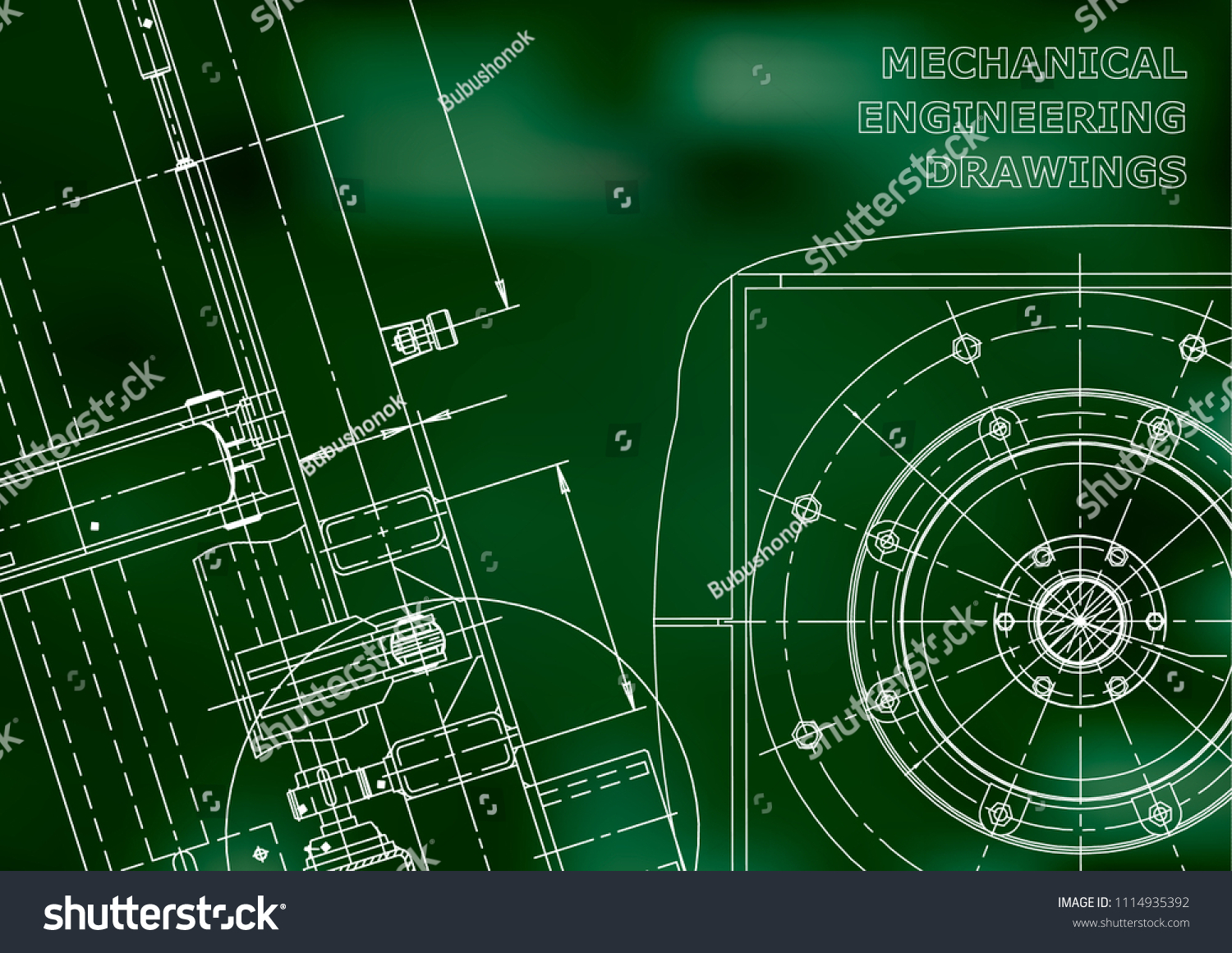 Blueprint. Vector drawing. Mechanical instrument - Royalty Free Stock ...