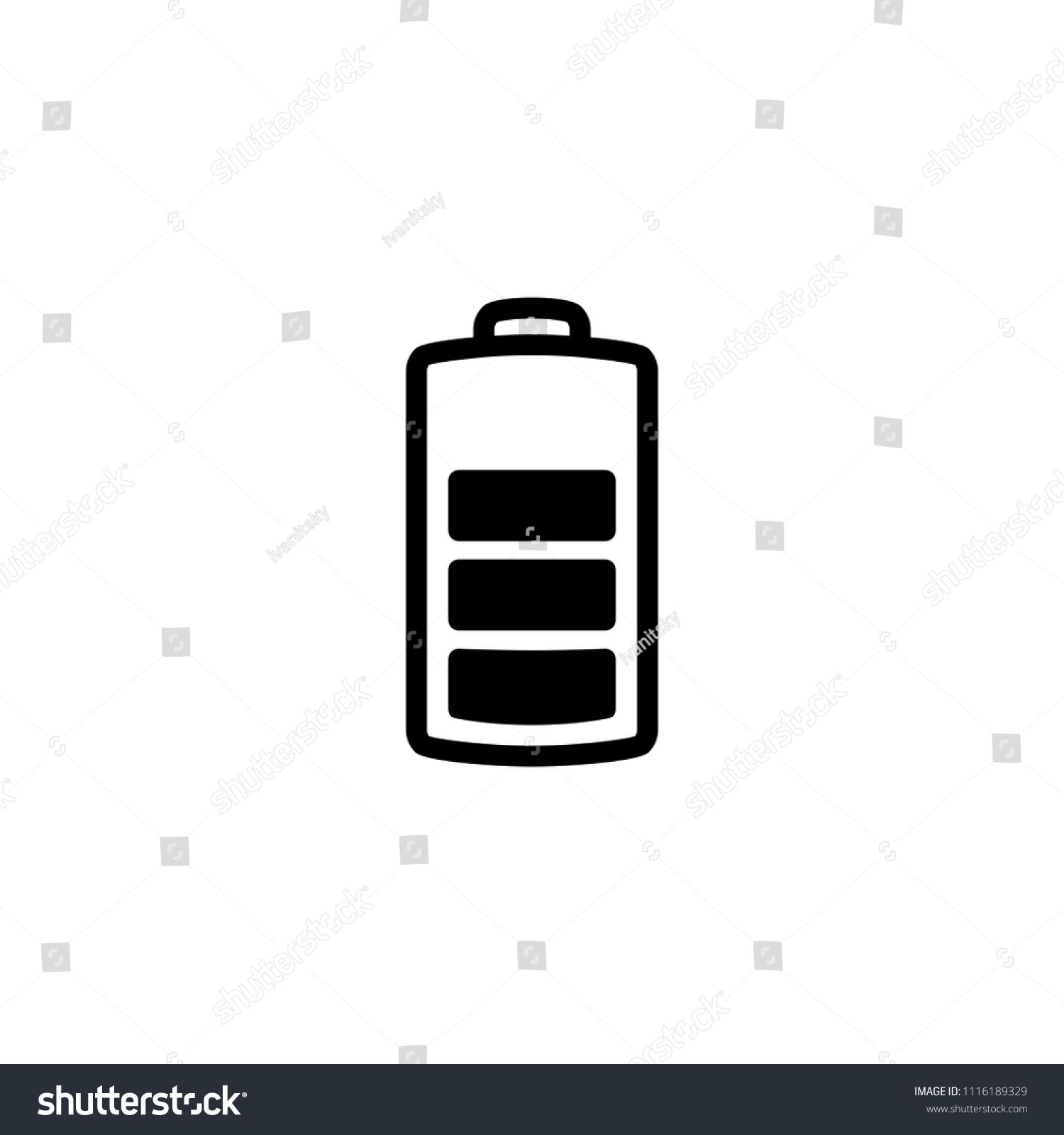 Battery level indicator symbol - Royalty Free Stock Vector 1116189329 ...