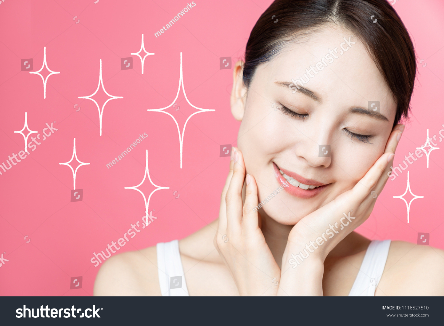 Beauty asian woman. Skincare concept. #1116527510