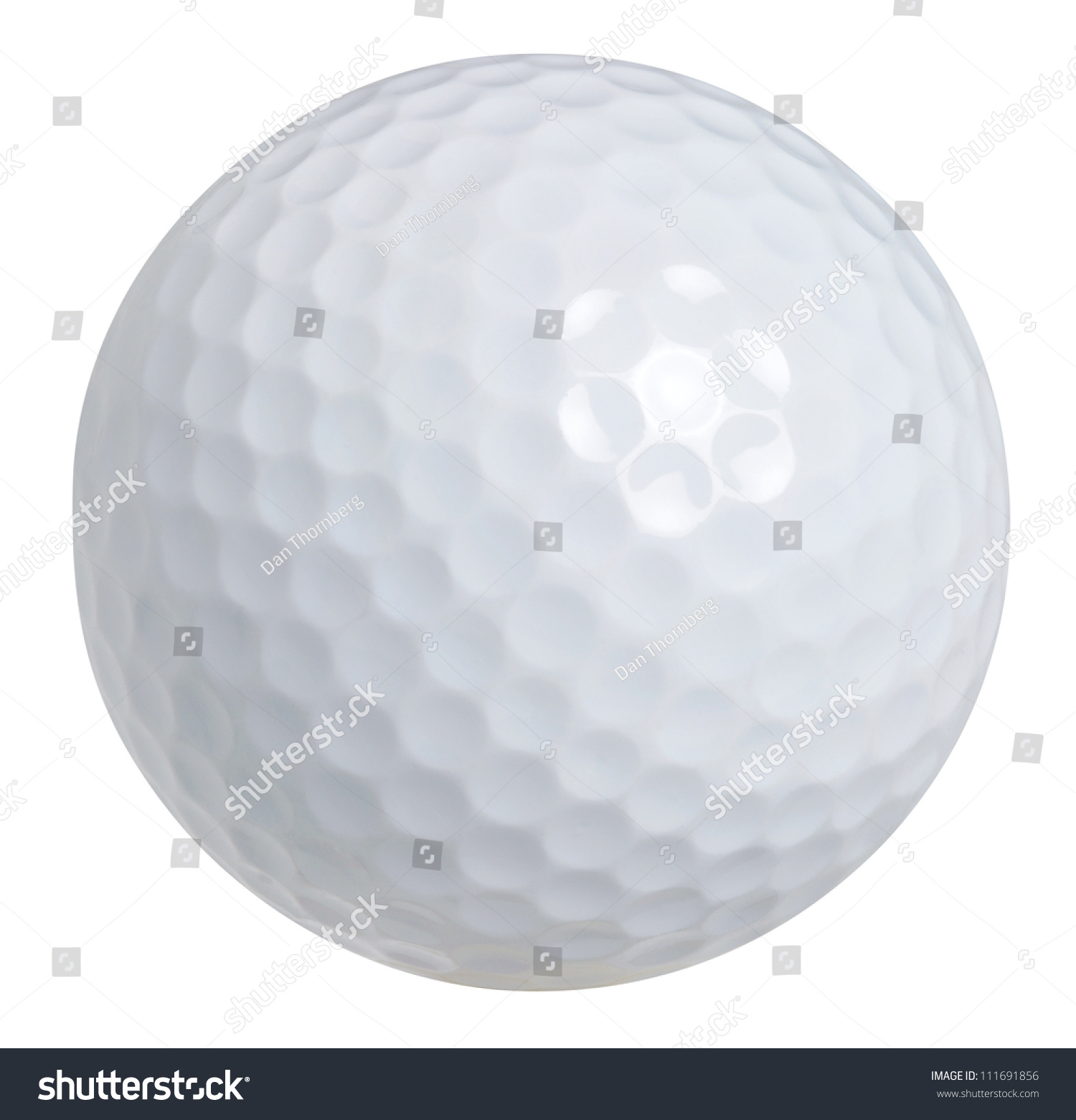 Golf ball isolated on white with clipping path #111691856