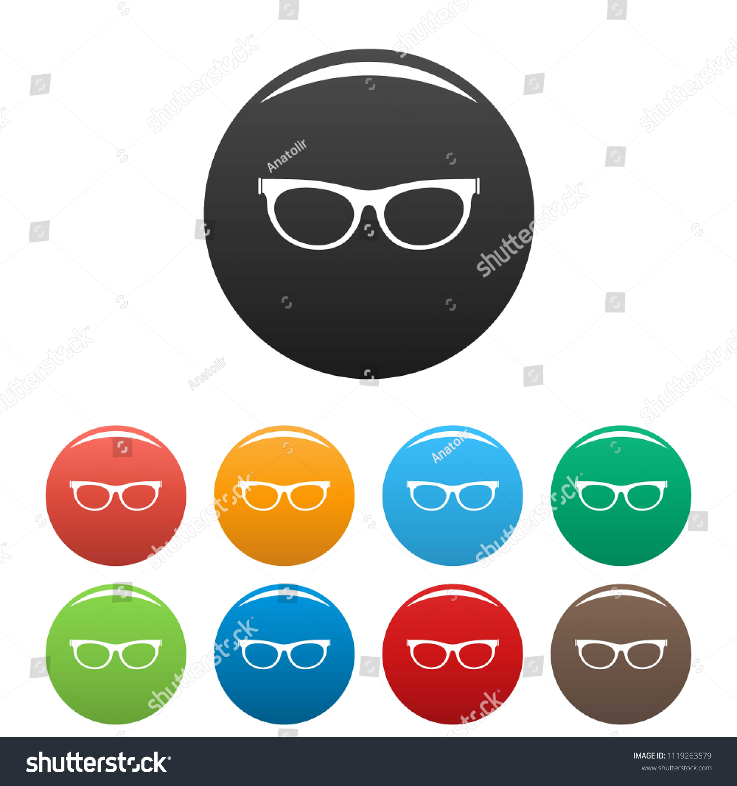 Farsighted eyeglasses icon. Simple illustration - Royalty Free Stock ...