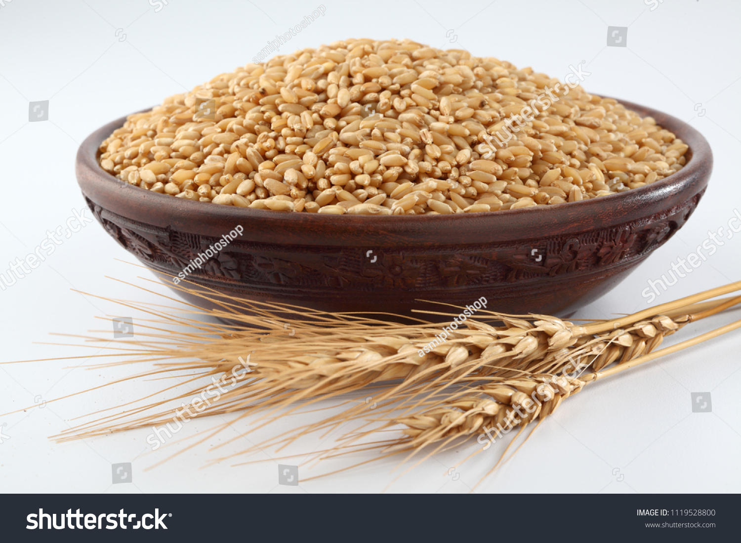 Wheat grains ,Grain of the wheat , whole wheat grains #1119528800
