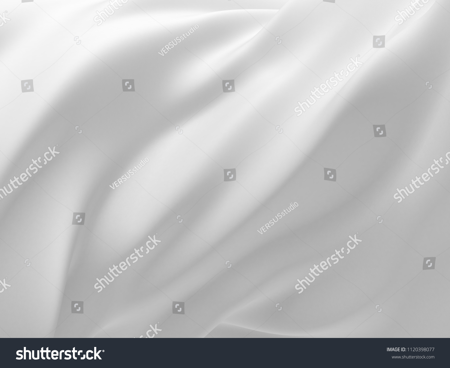 White stripe waves pattern futuristic background. 3d render illustration #1120398077