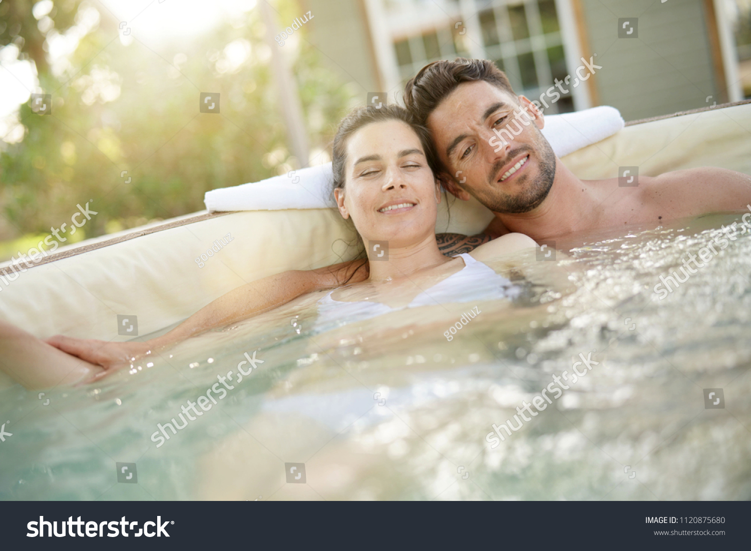 Couple enjoying relaxing time  #1120875680