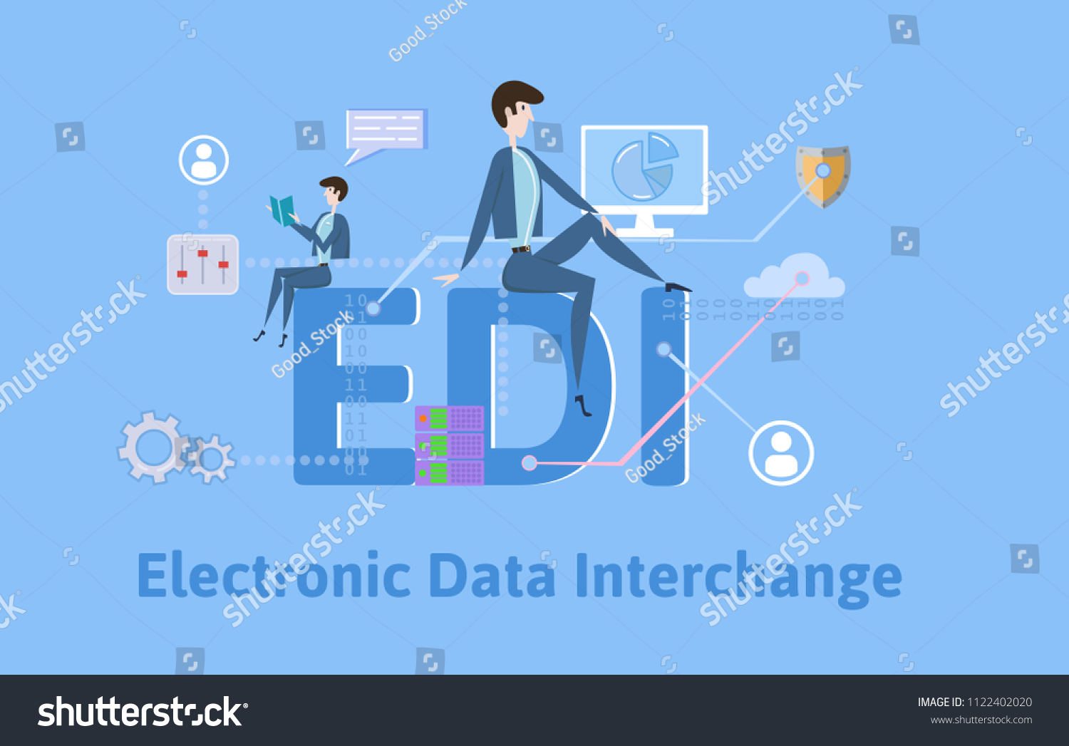 EDI, Electronic Data Interchange. Concept With - Royalty Free Stock ...