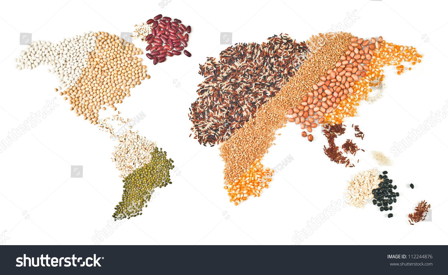 global foods on white background #112244876