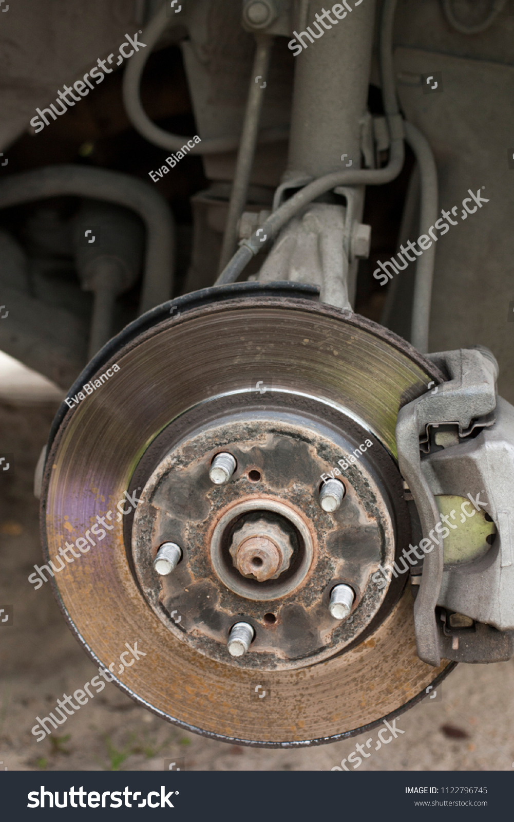 Brake disk of a car. #1122796745