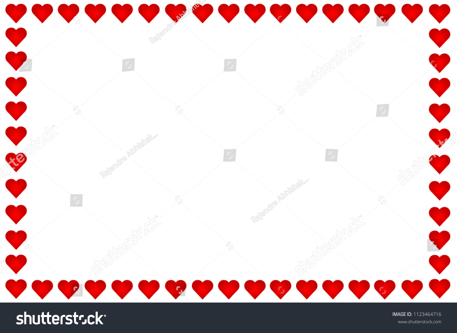 Hearts frame with white background #1123464716