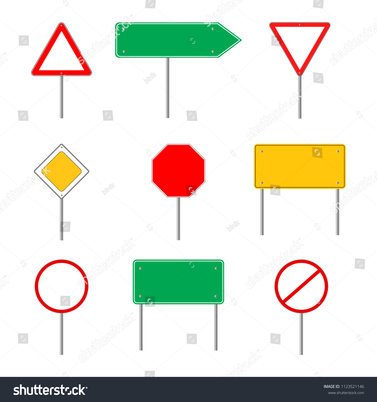 Road signs vector empty banners with place for - Royalty Free Stock ...