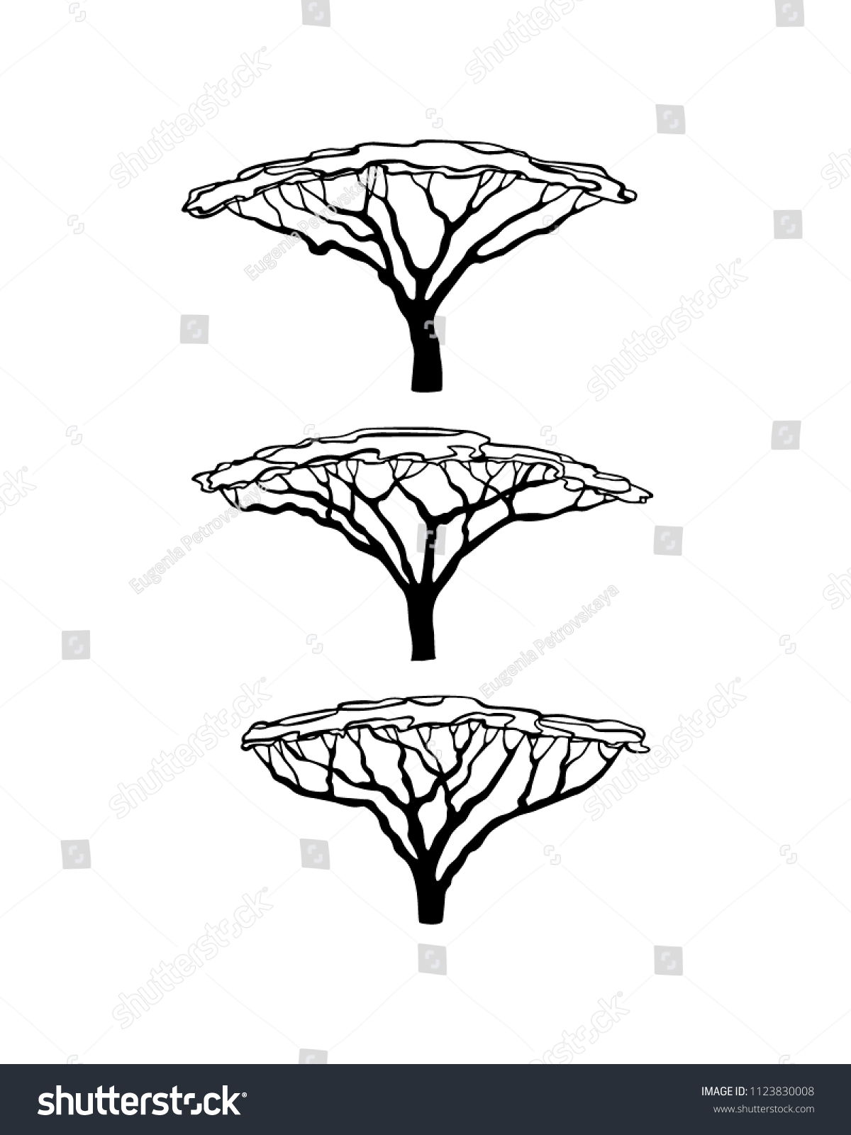 Vector Illustration Of Hand Drawn Umbrella Royalty Free Stock Vector