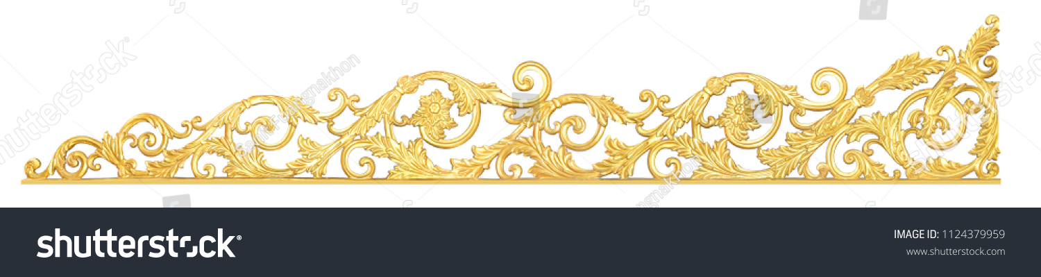 Rococo Italian pattern frame border, vintage modern borders, border design grunge banner pattern, certificate. Wedding border. Wedding ornament. isolated on white background. This has clipping path. #1124379959