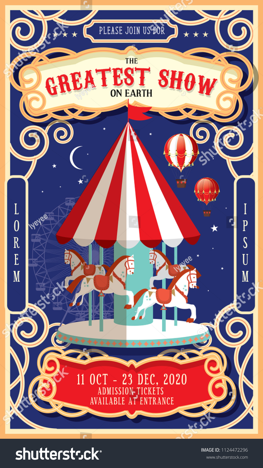 circus/carnival/fairground design template - Royalty Free Stock Vector ...