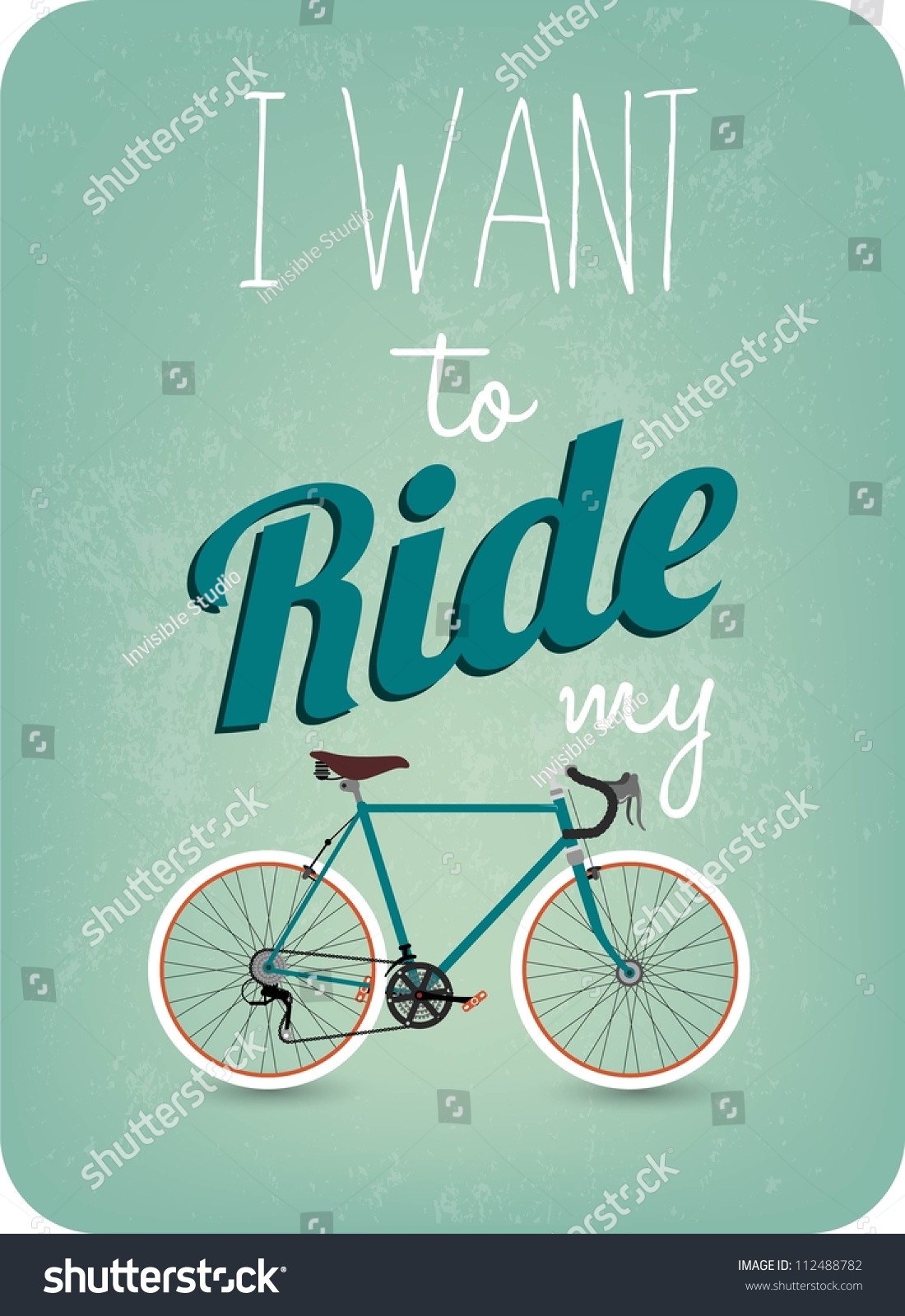 Retro Illustration Bicycle - Royalty Free Stock Vector 112488782 ...