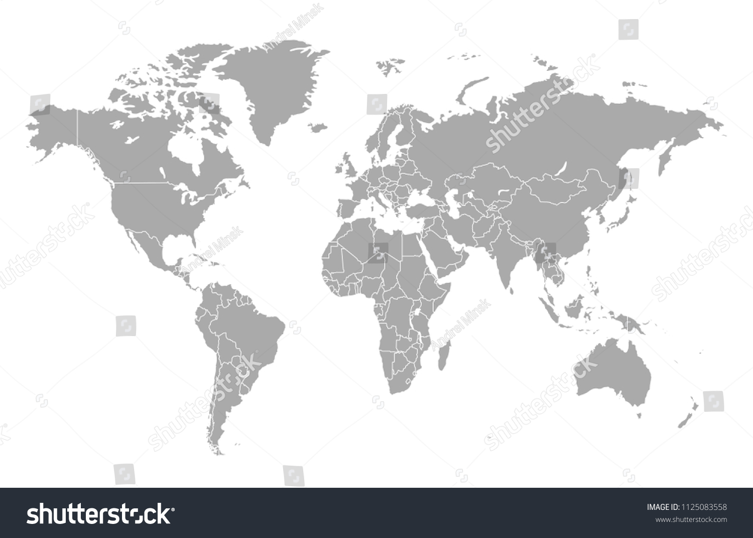 world map vector #1125083558