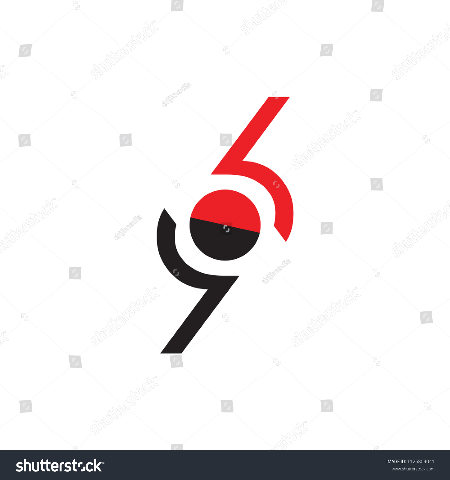 Number 96 Logo Design Royalty Free Stock Vector 1125804041