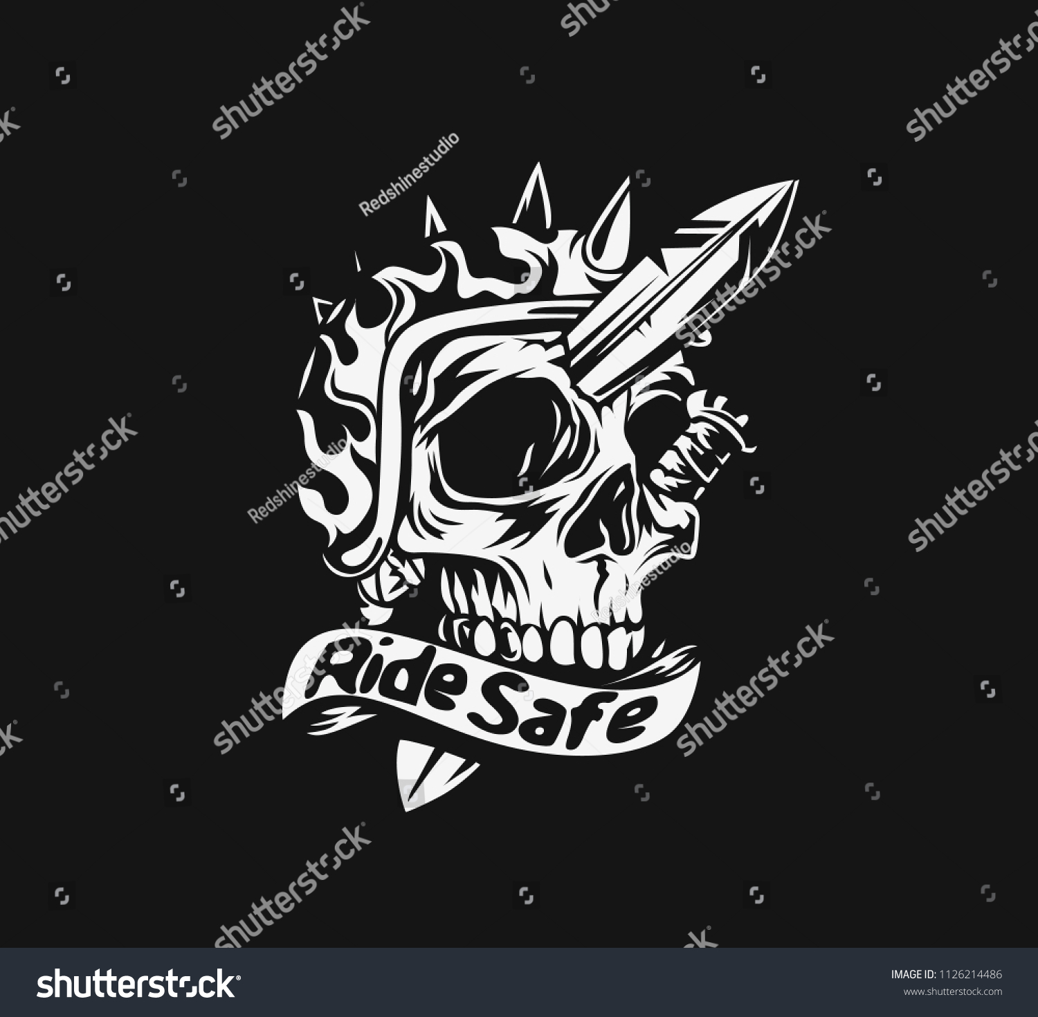 Skull Compass T shirt Graphic Design, Vector - Royalty Free Stock ...