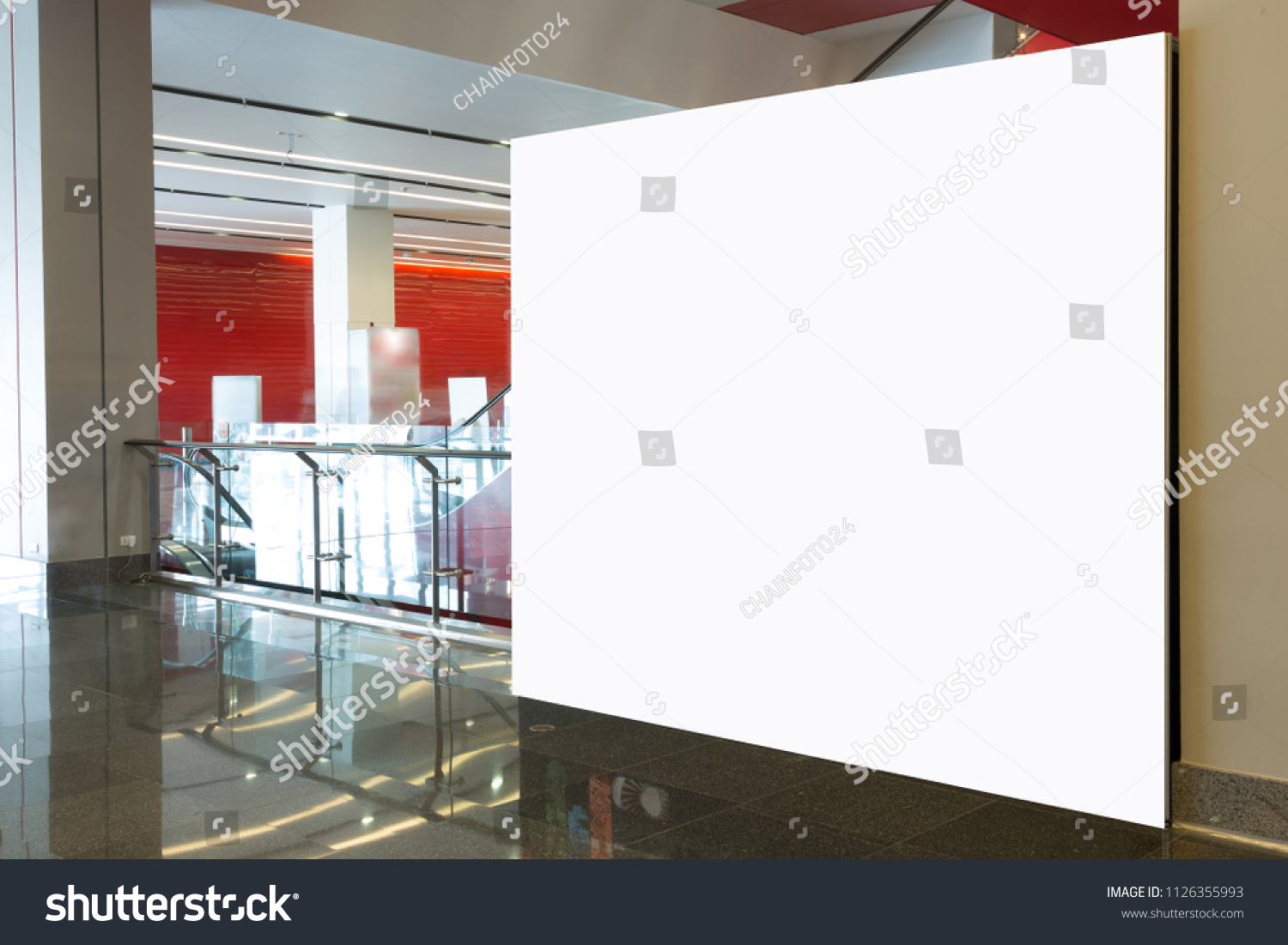 Fabric Pop Up basic unit Advertising banner media display backdrop, empty background #1126355993